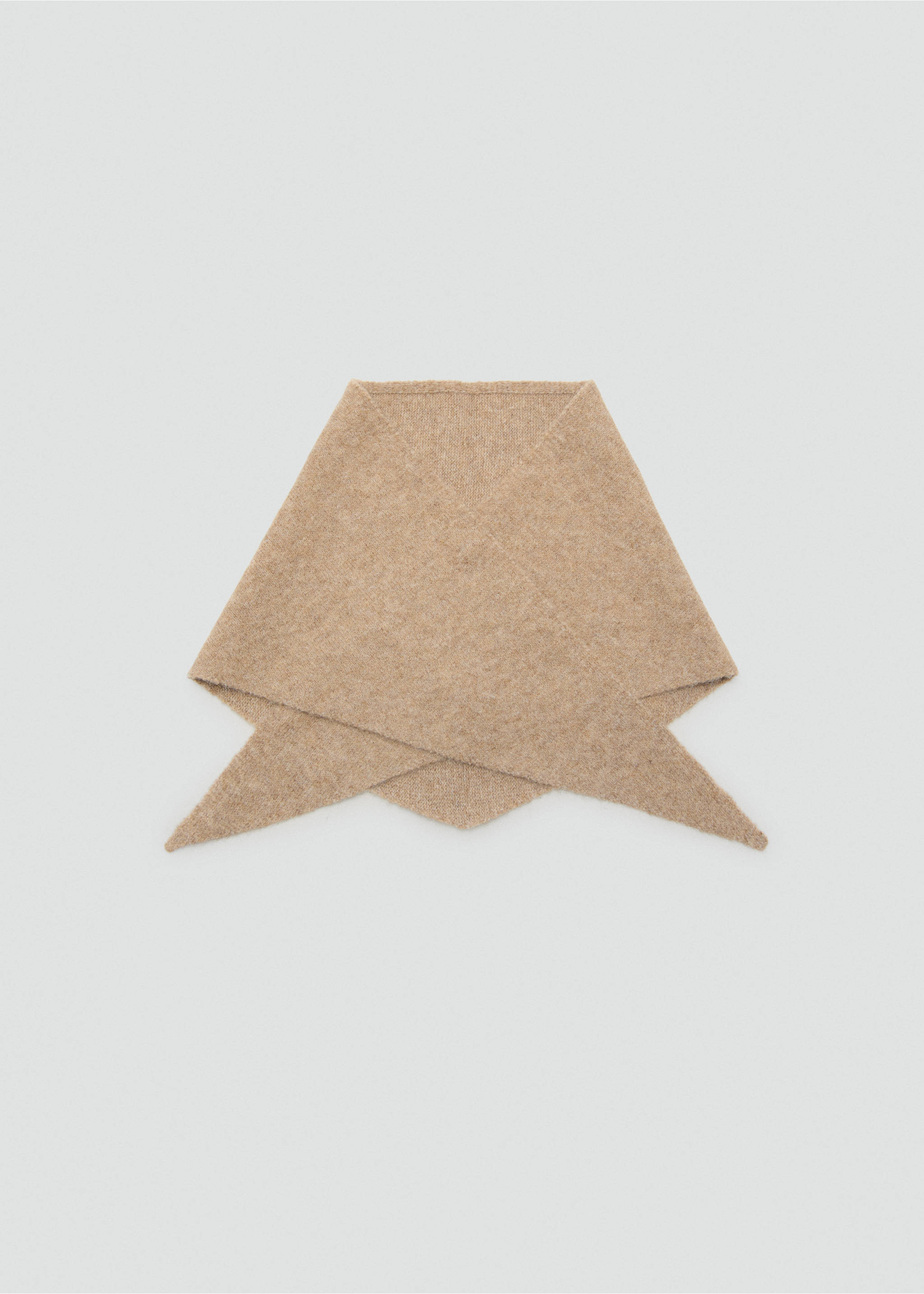 Knit scarf - Medium plane, Sand. Ref: 17016735-00.