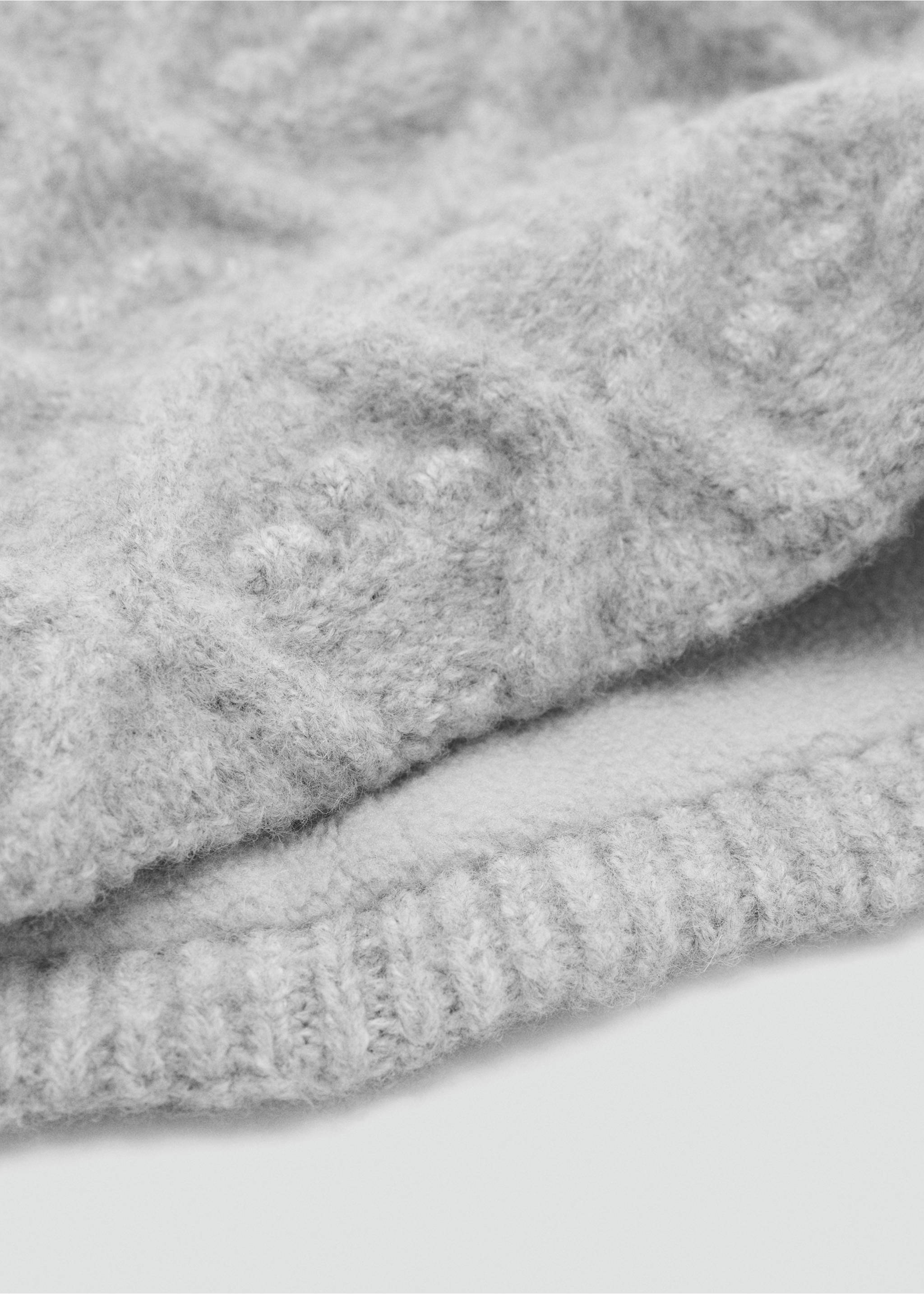 Textured scarf - Medium plane, Grey. Ref: 17016737-00.
