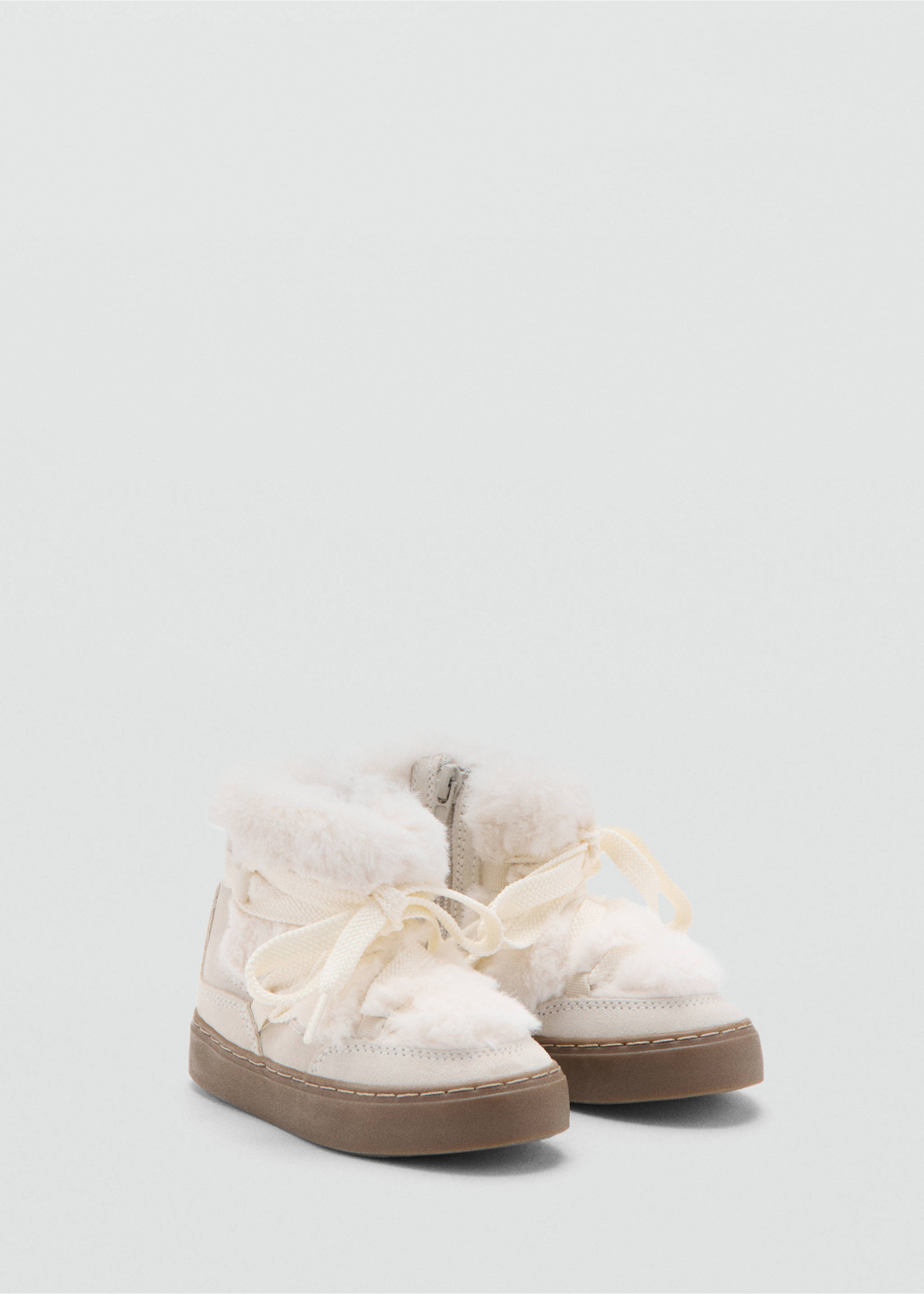 Ankle boots with leather accents - Medium plane, Sand. Ref: 17016740-00.