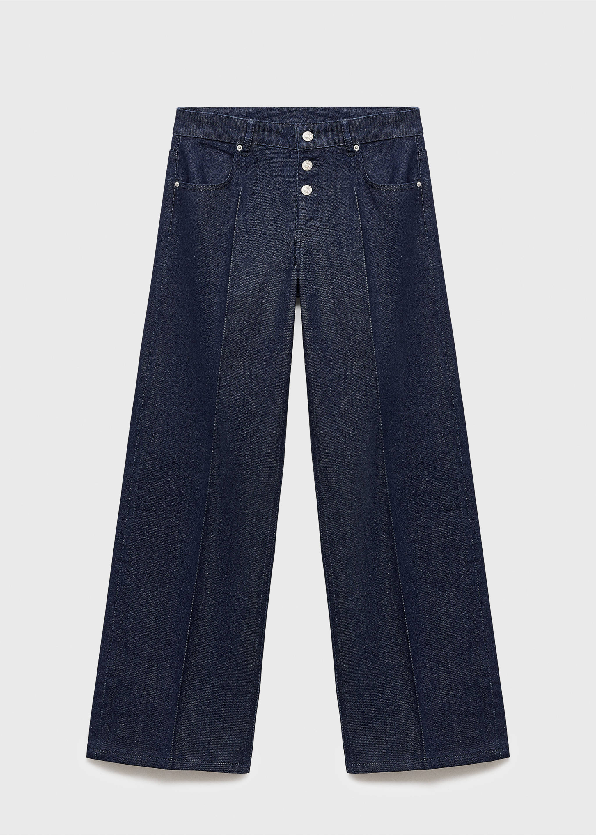 Jeans rectos tiro bajo botones - Artículo sin modelo, Azul. Ref: 17016745-00.