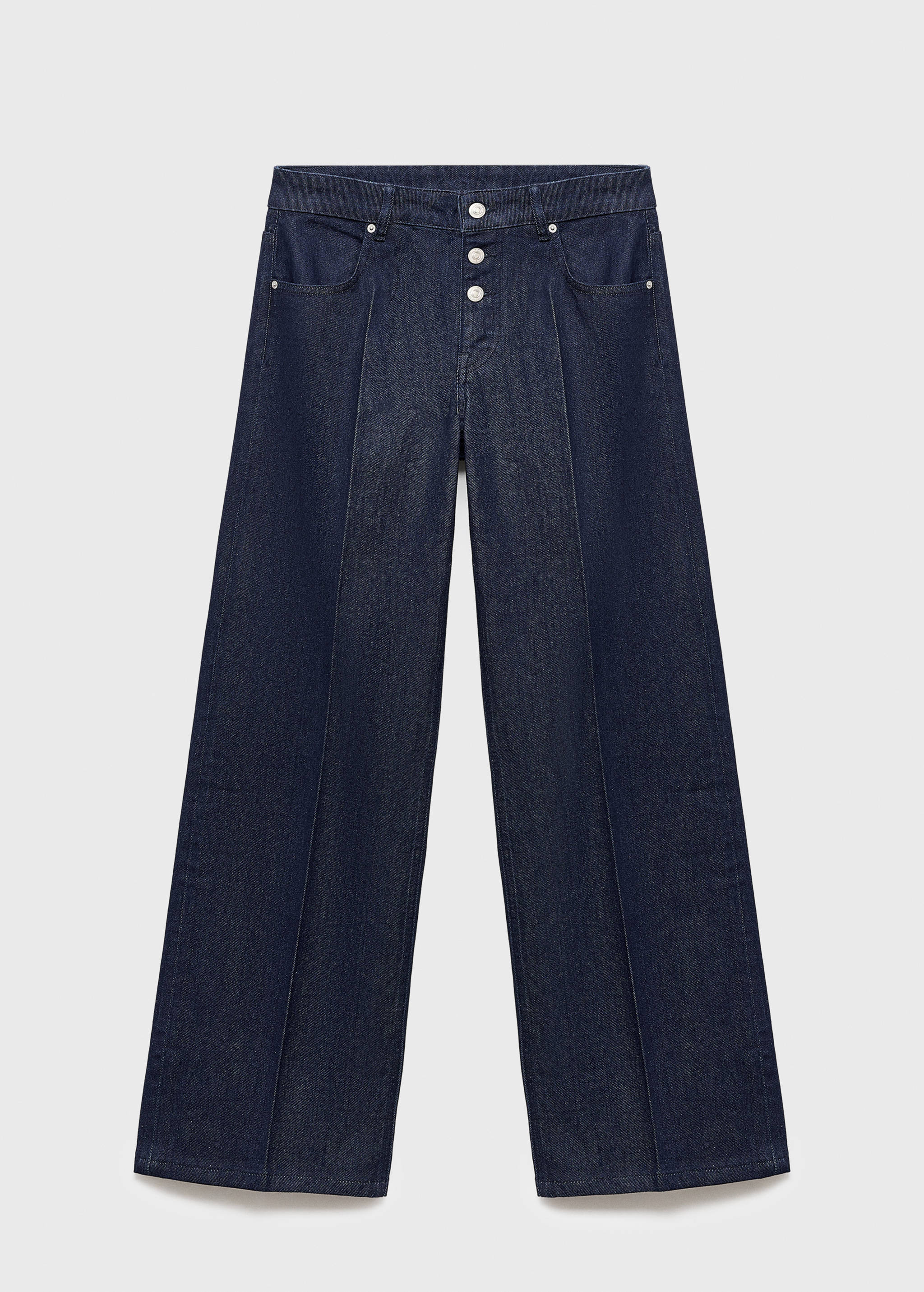 Jeans med raka ben och knappar - Artikel utan modell