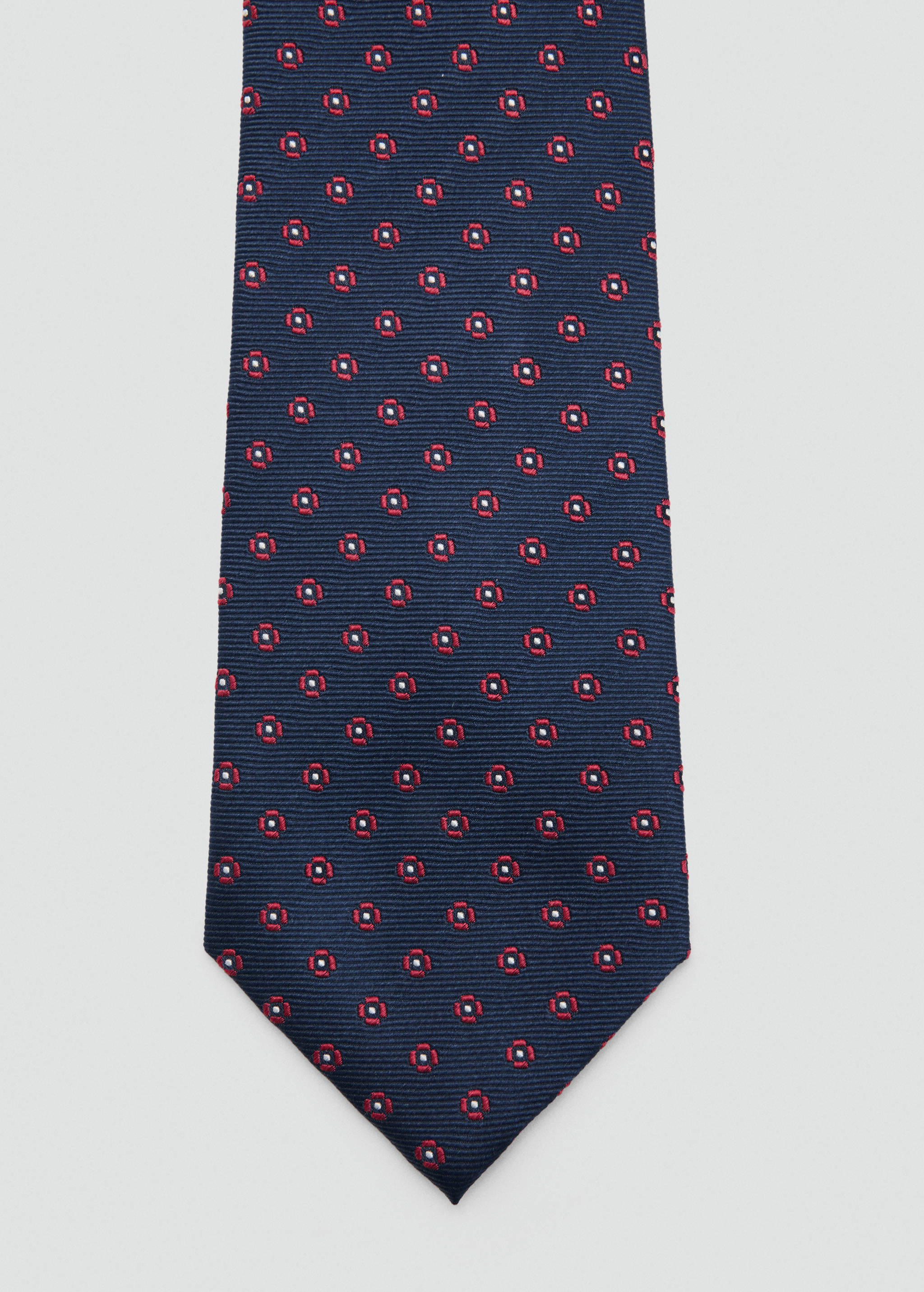 Flower patterned silk tie - Details of the article 1