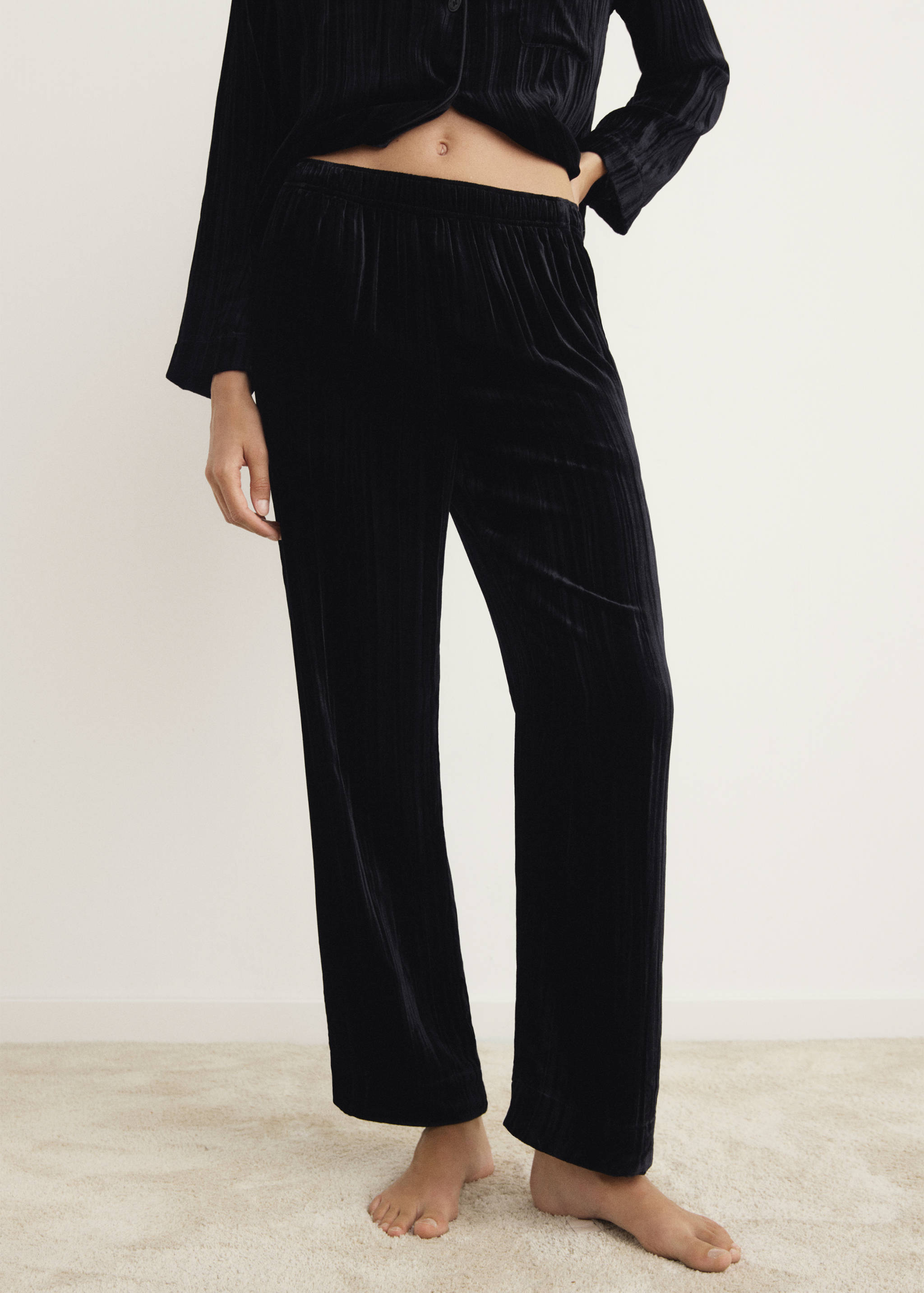Silk velvet trousers - Medium plane