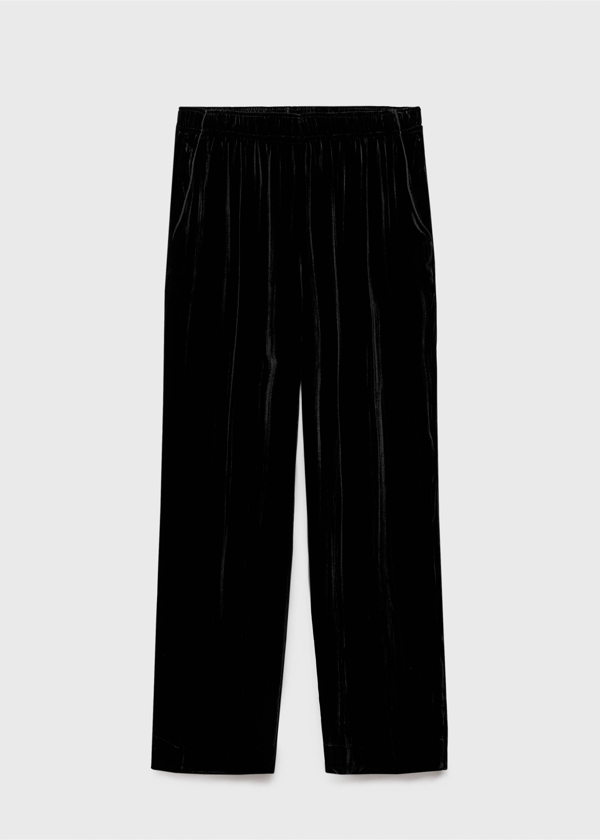 Silk velvet trousers - Article without model, Grey. Ref: 17017132-00.