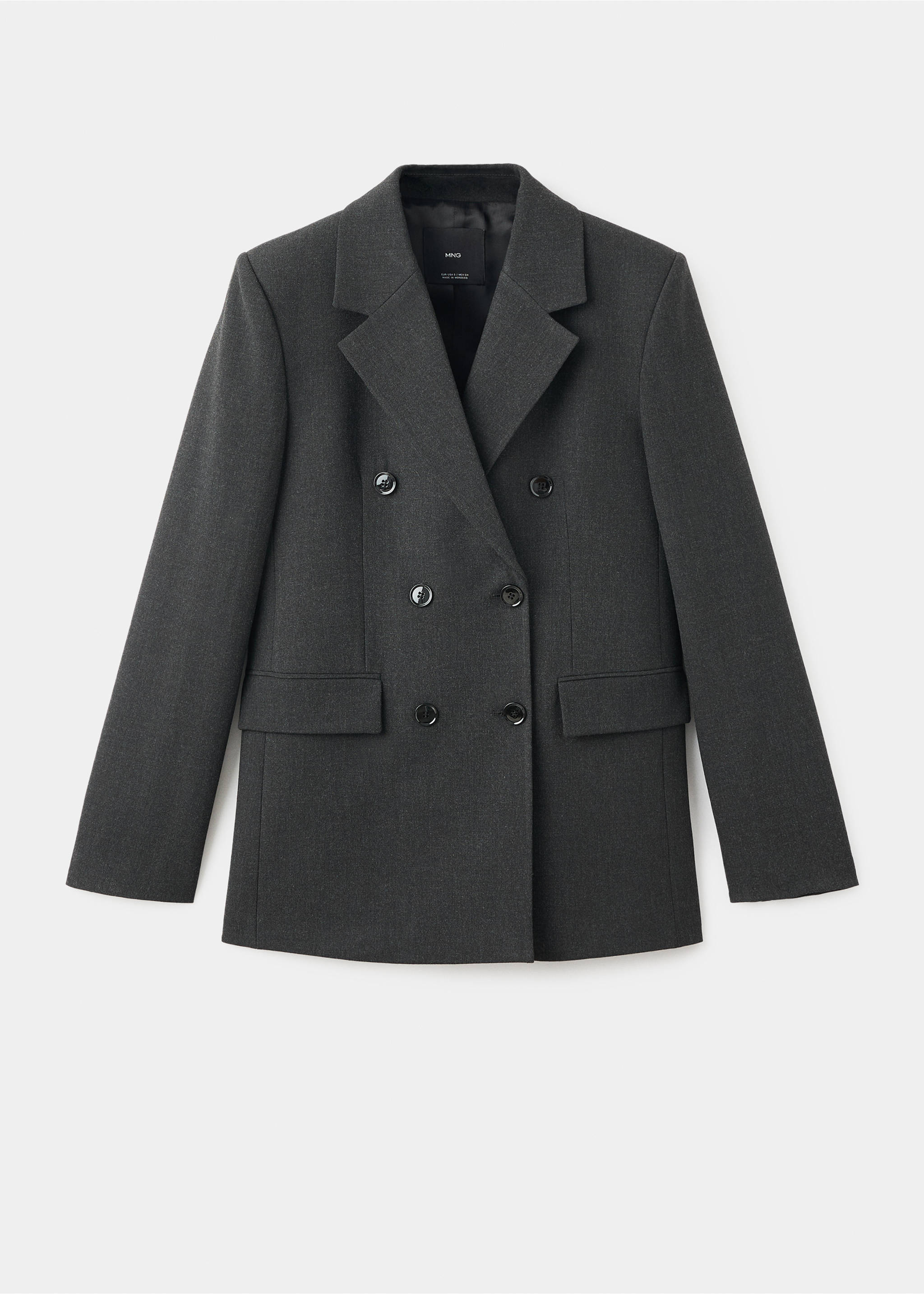 Double-breasted suit jacket - Article without model, Grey. Ref: 17017141-00.
