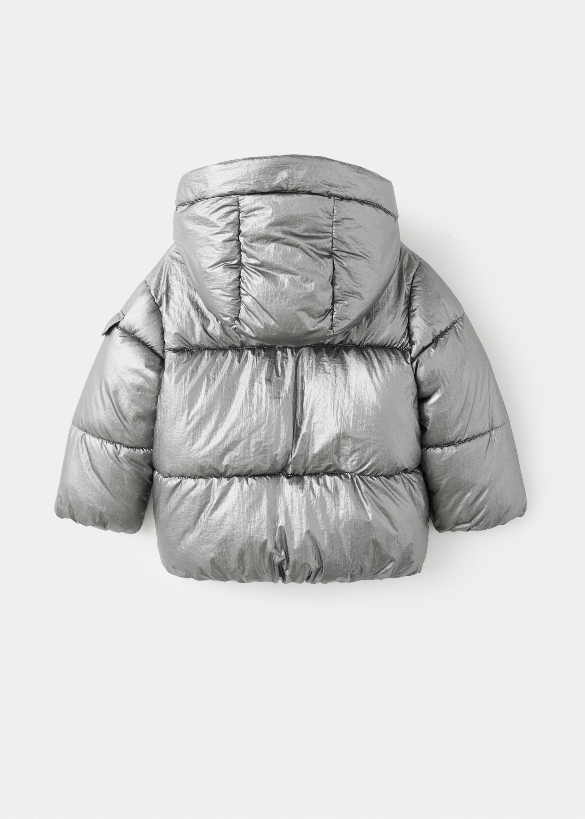 Anorak métallisé matelassé - Verso de l’article, Argent. Ref: 17017767-00.