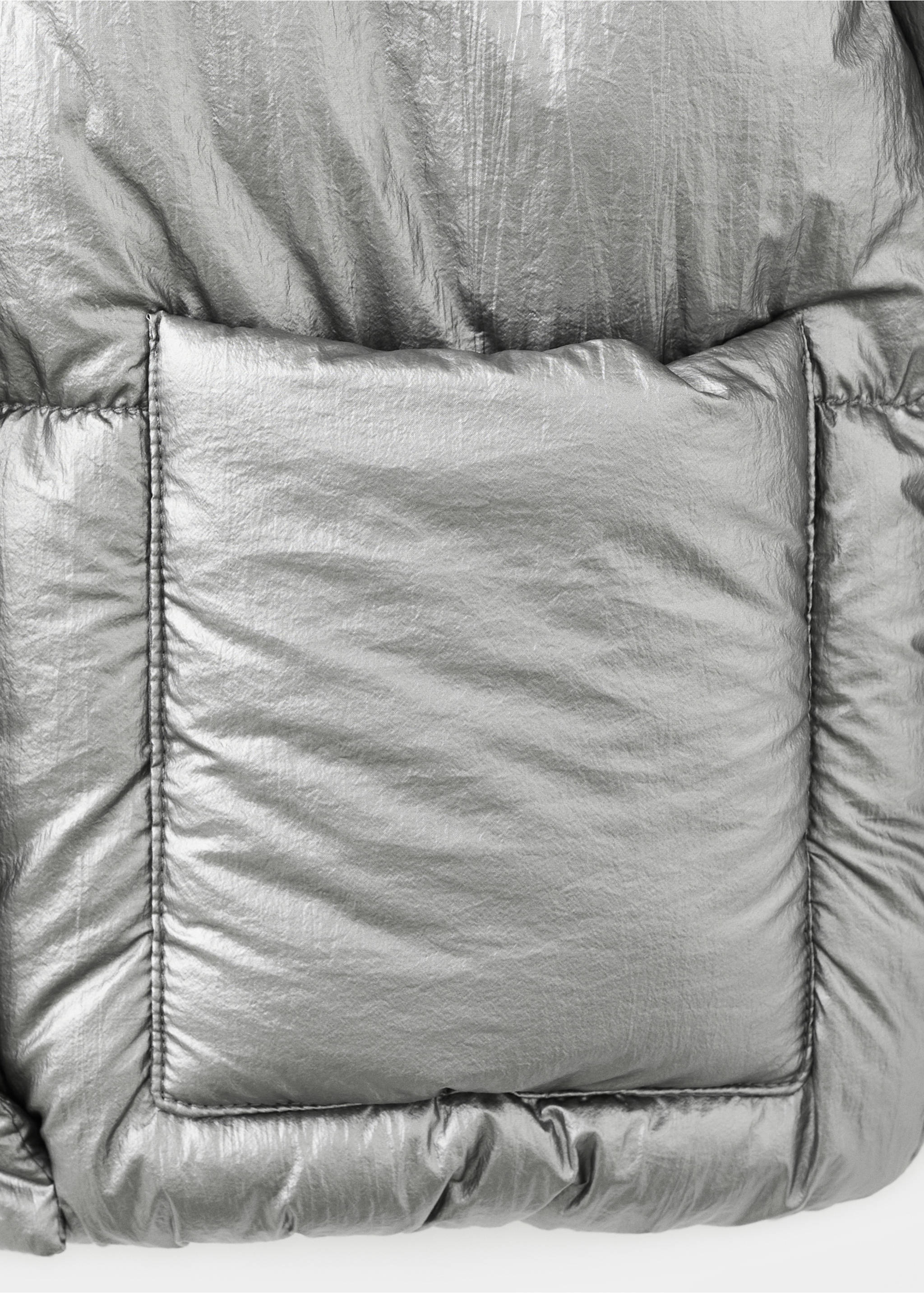 Anorak métallisé matelassé - Détail de l'article 0, Argent. Ref: 17017767-00.