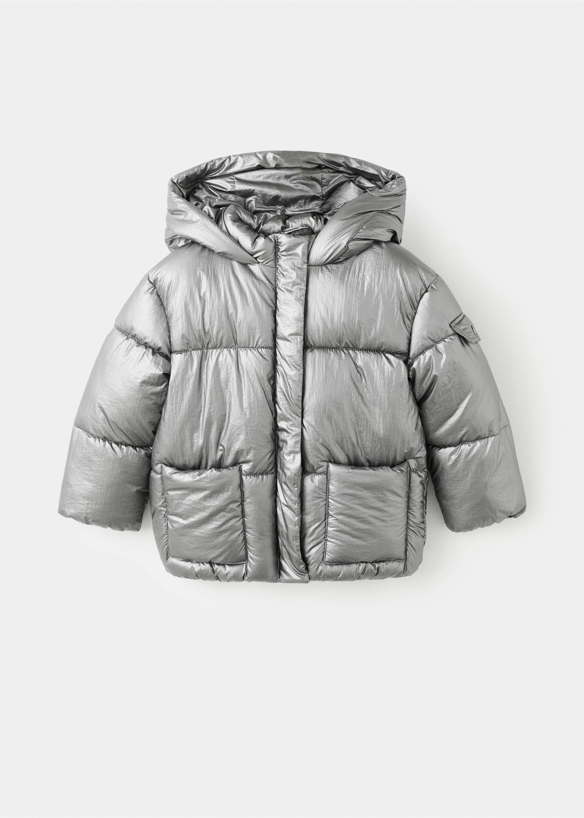 Anorak métallisé matelassé - Article sans modèle, Argent. Ref: 17017767-00.