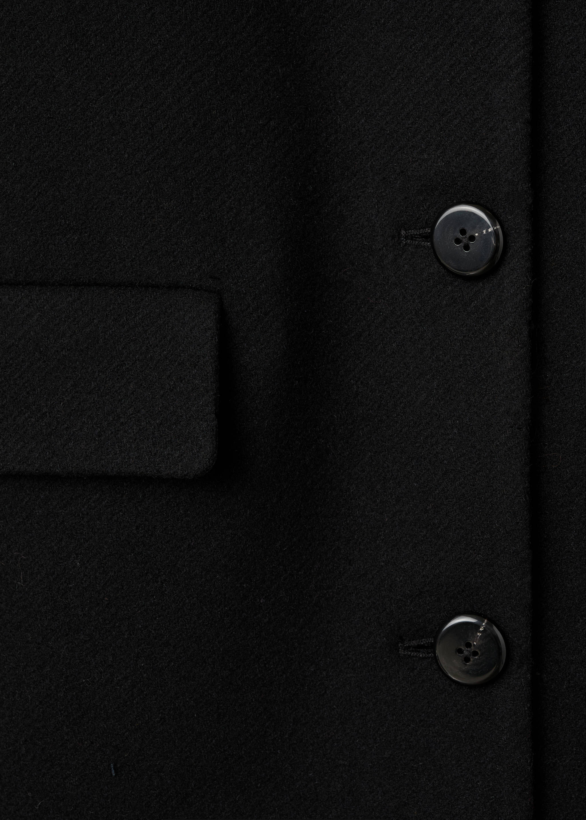 Manteau laine col imitation fourrure - Détail de l'article 0