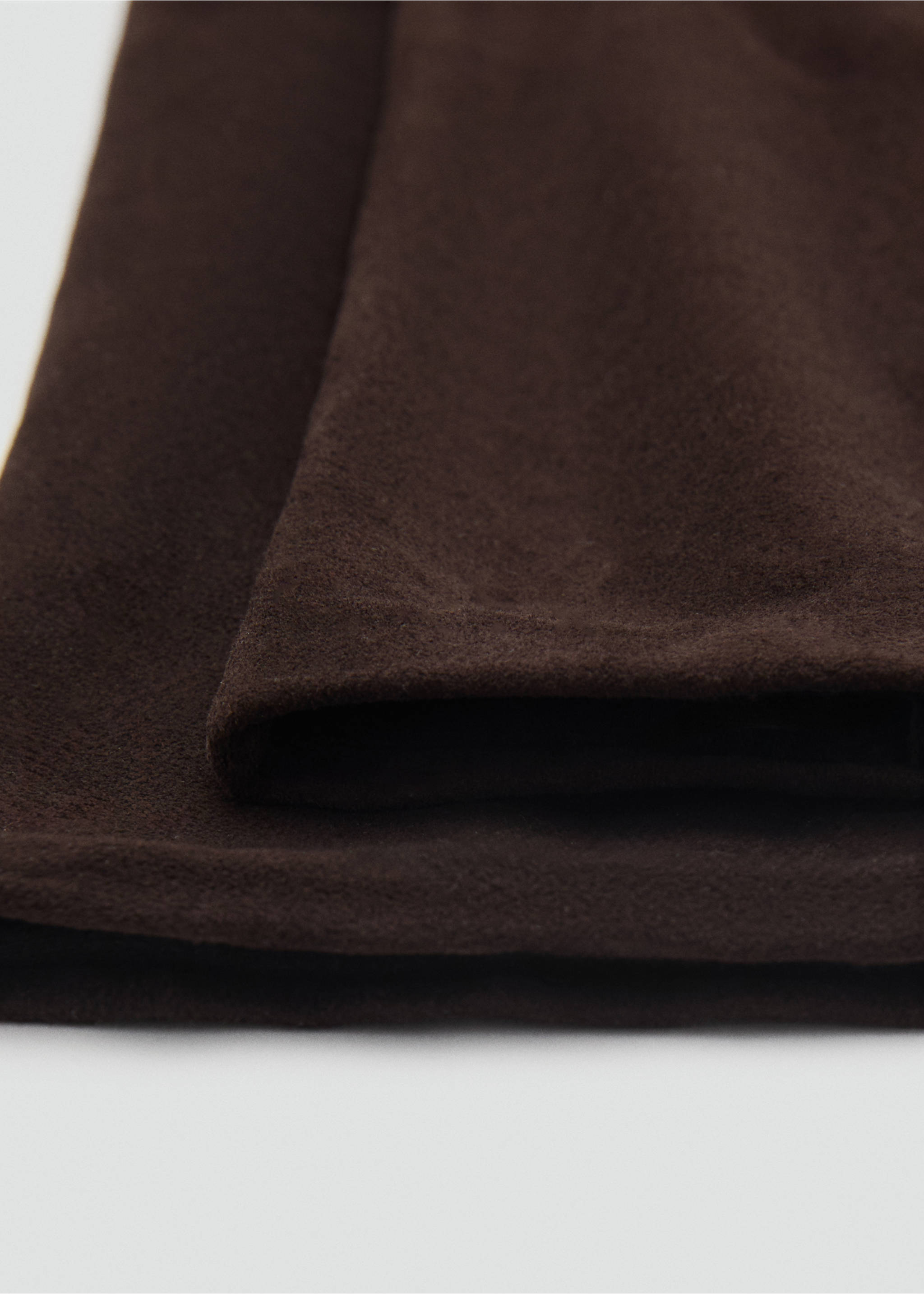 Gants longs 100 % daim - Plan moyen, Chocolat. Ref: 17017775-00.