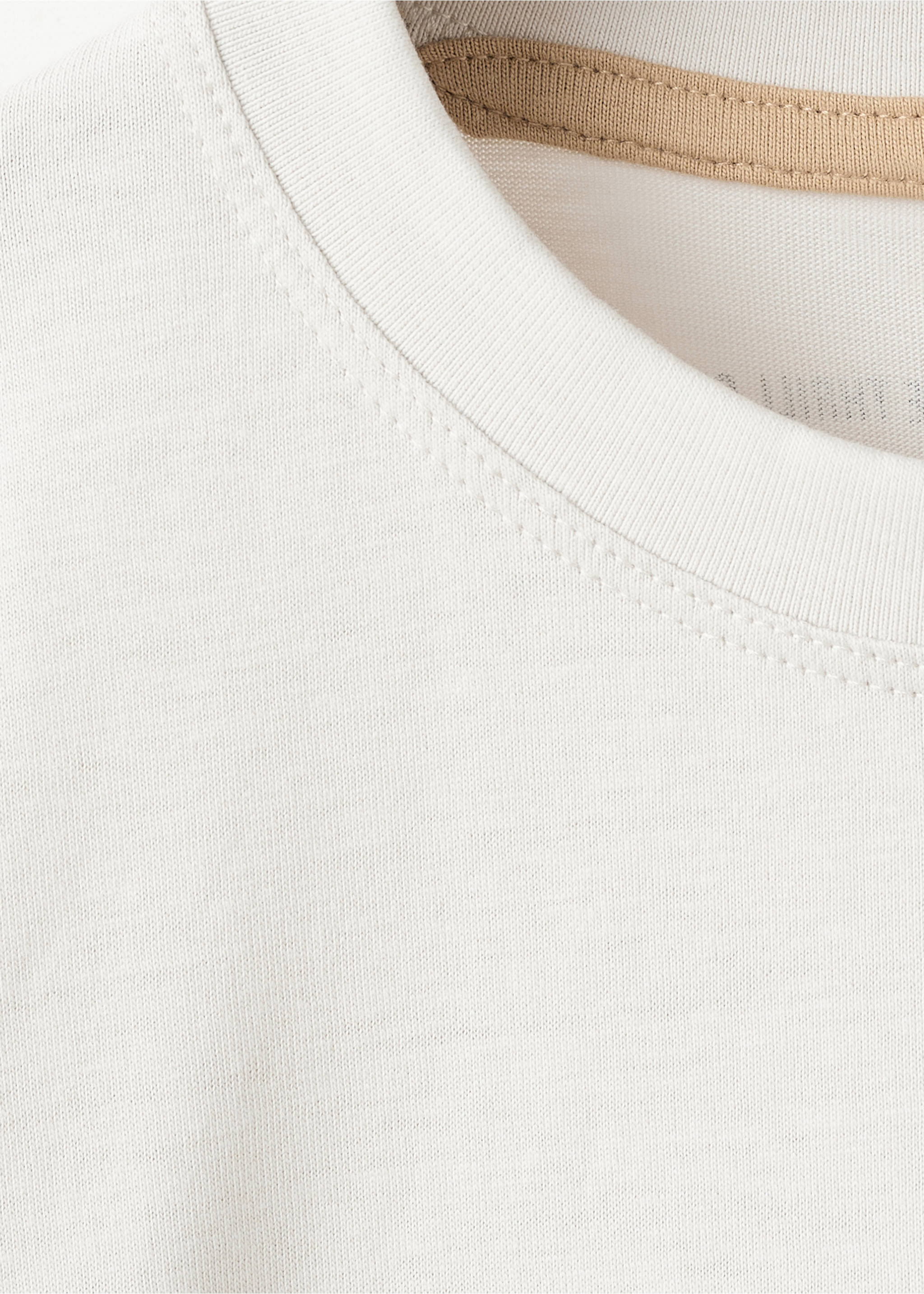 Embroidered printed T-shirt - Details of the article 8, Ice Grey. Ref: 17017777-00.