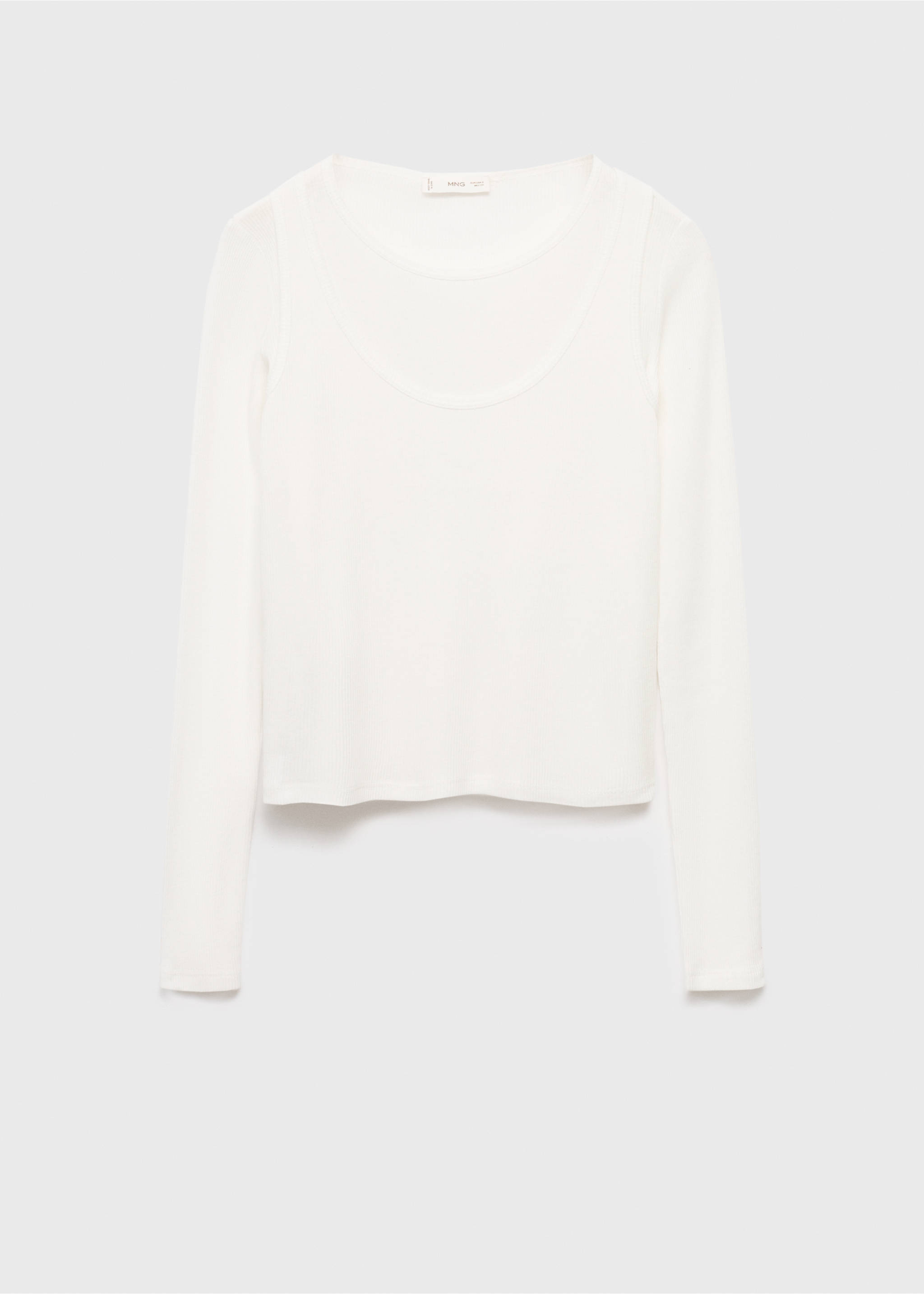 Double-layered T-shirt - Article without model, Off White. Ref: 17017778-00.