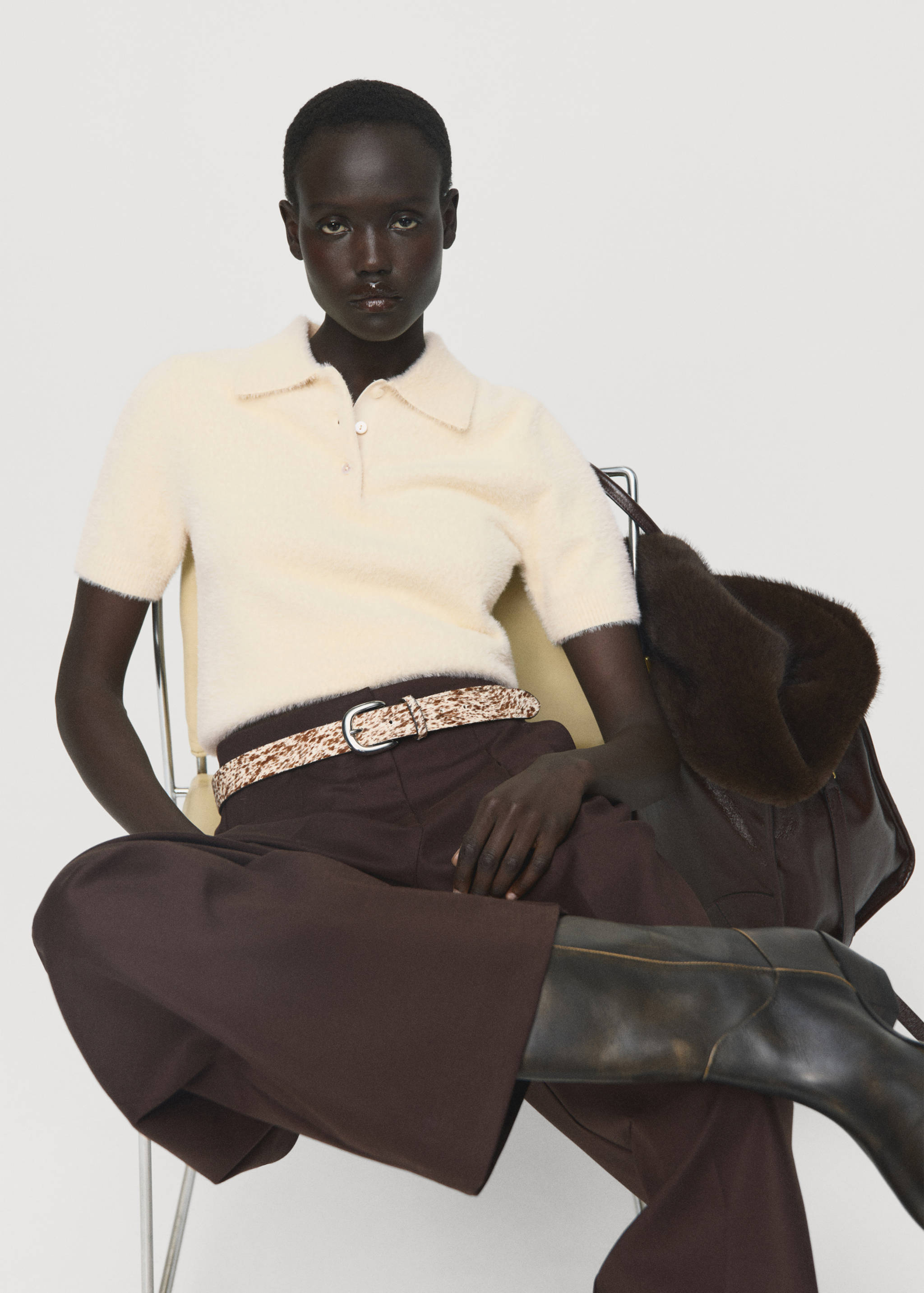 Poloshirt mit Pelzeffekt - Detail des Artikels 3