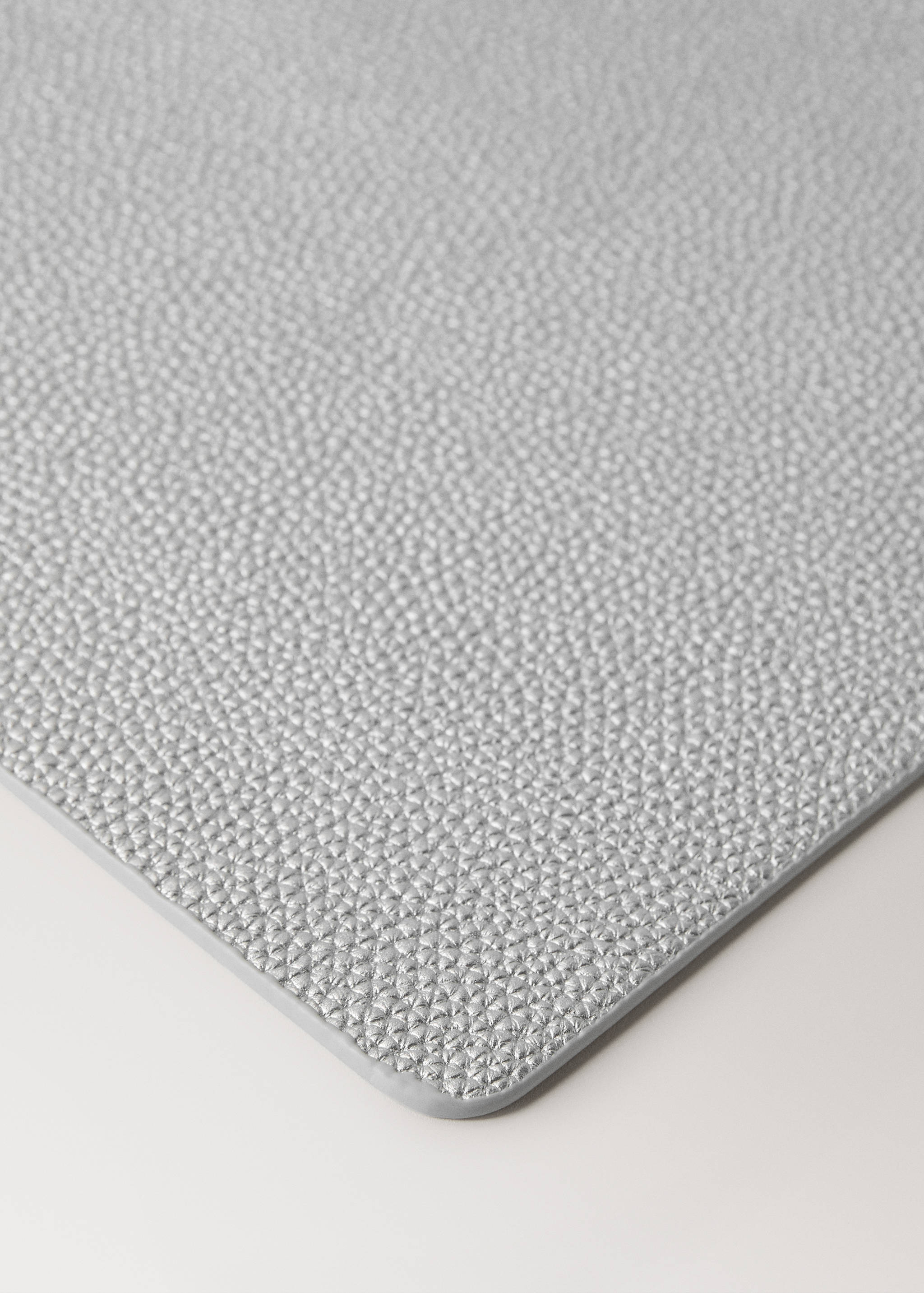 Rechteckige Tischsets aus metallisiertem Kunstleder mit Lederoptik - Detail des Artikels 2