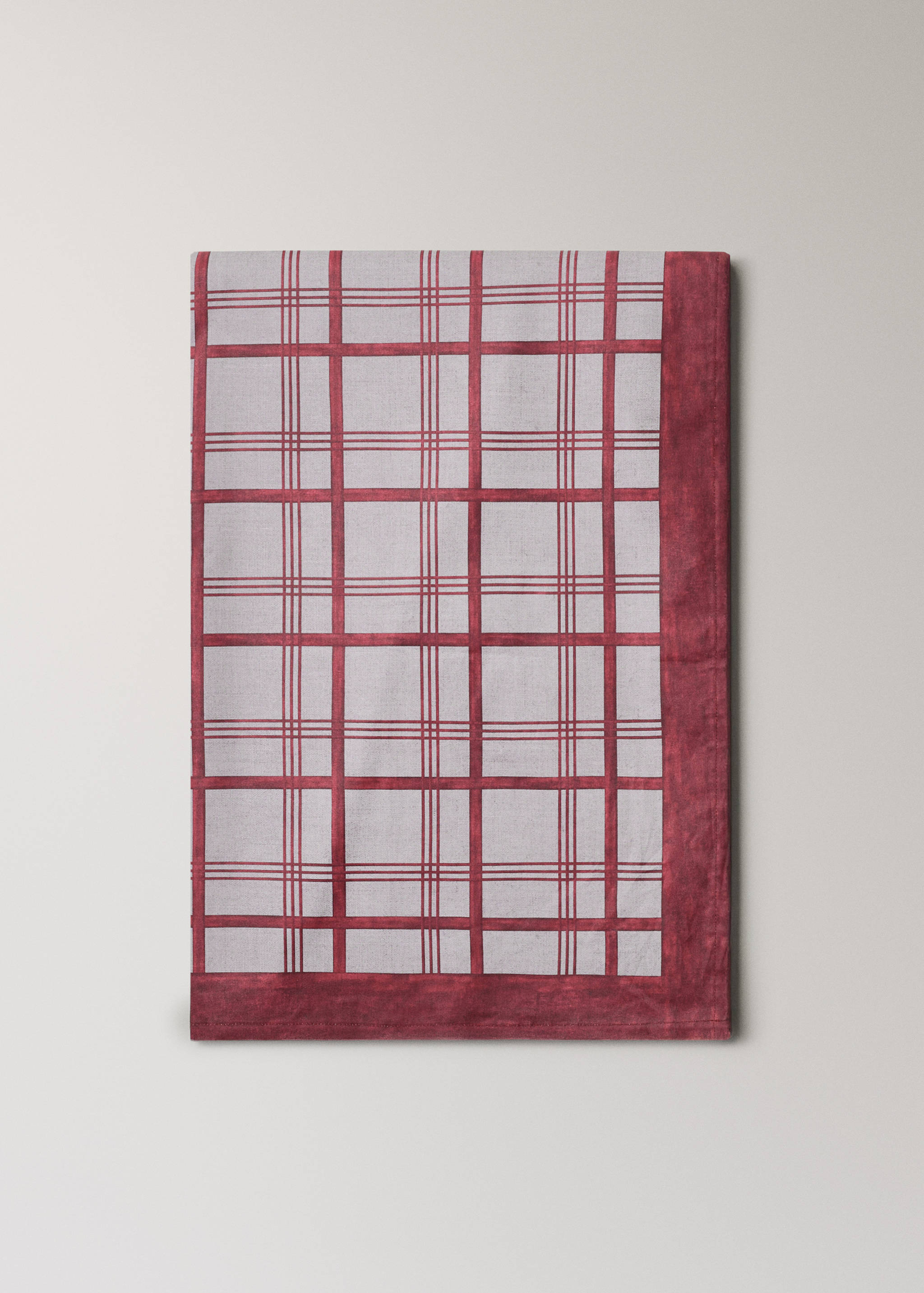 Resin-coated striped tablecloth for 2 to 4 guests - Article without model