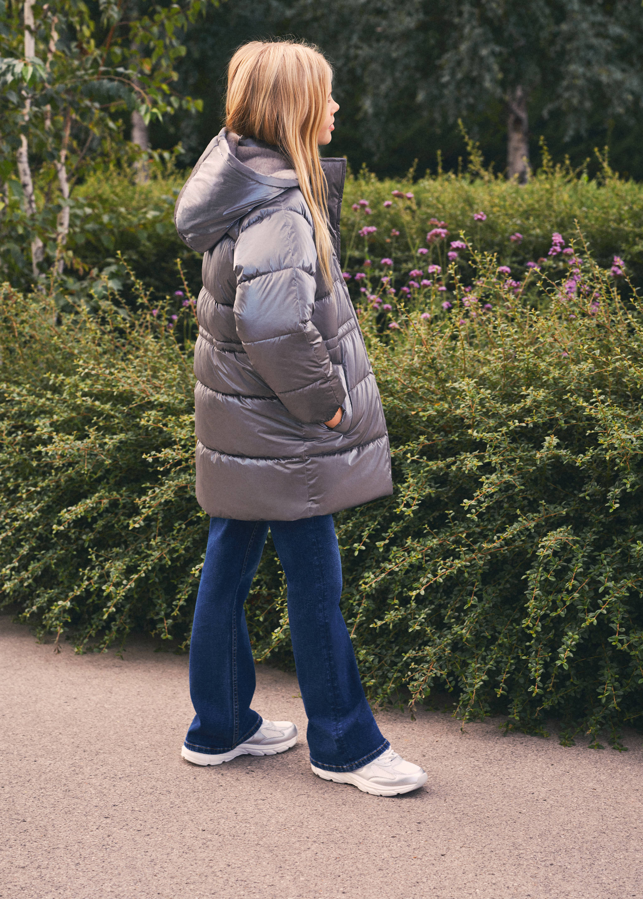 Metallic puffer jacket - Details of the article 3