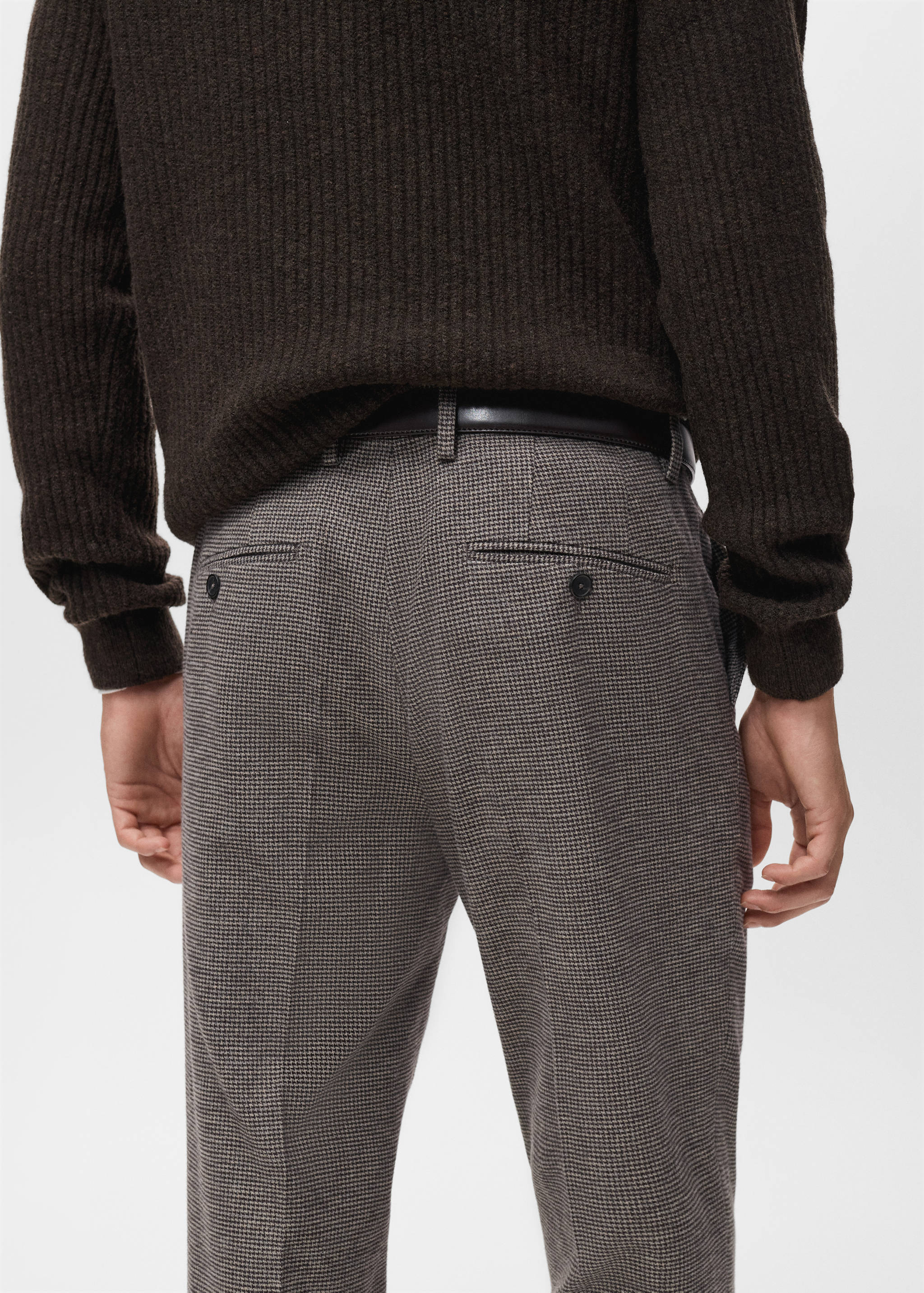 Slim-fit flannel trousers - Details of the article 3