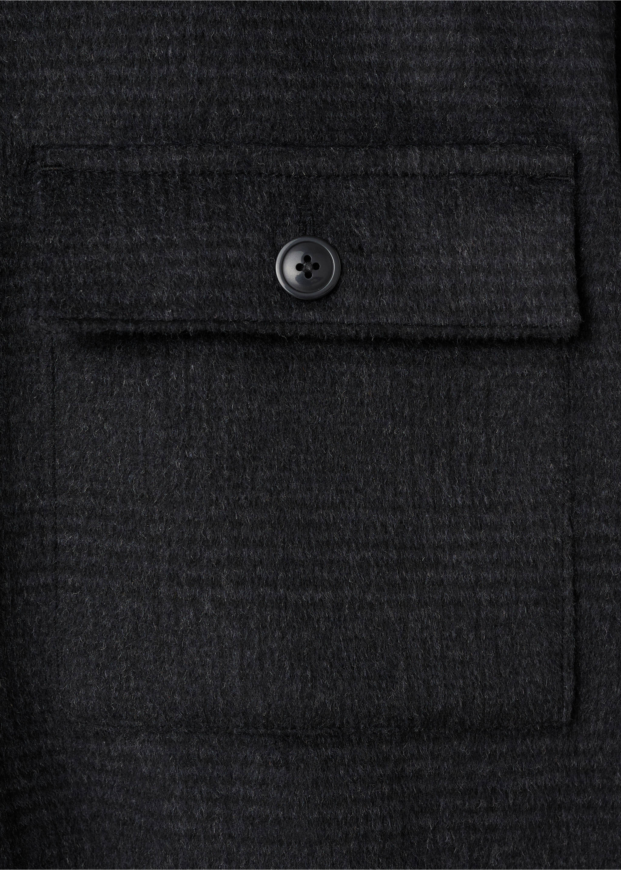 Wool-blend check jacket - Details of the article 0, Black. Ref: 17017891-00.