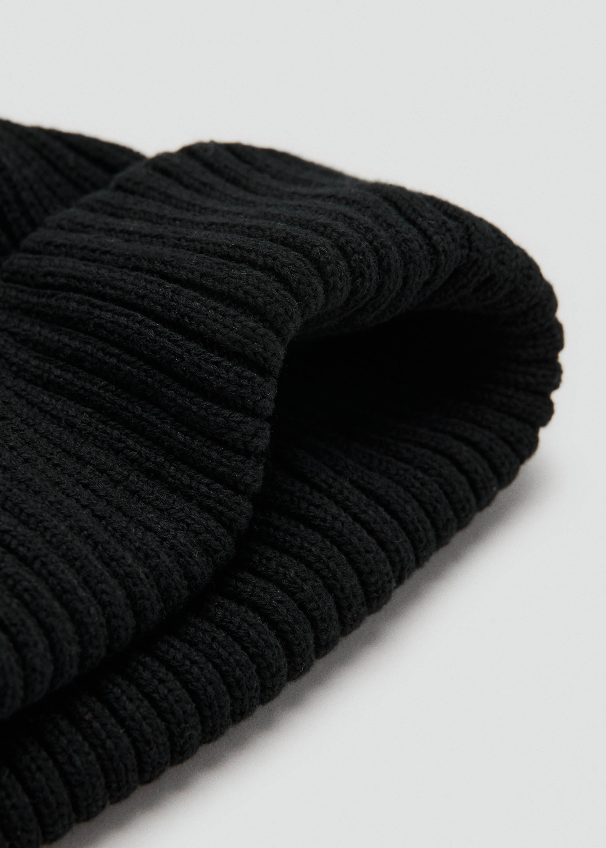 Rib-knit cotton hat - Medium plane