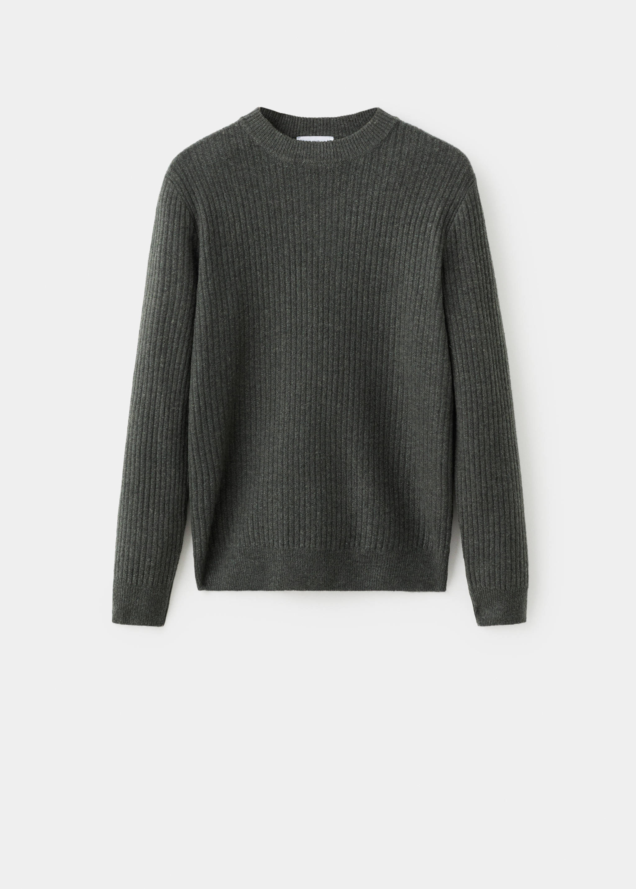 Knitted ribbed sweater - Article without model
