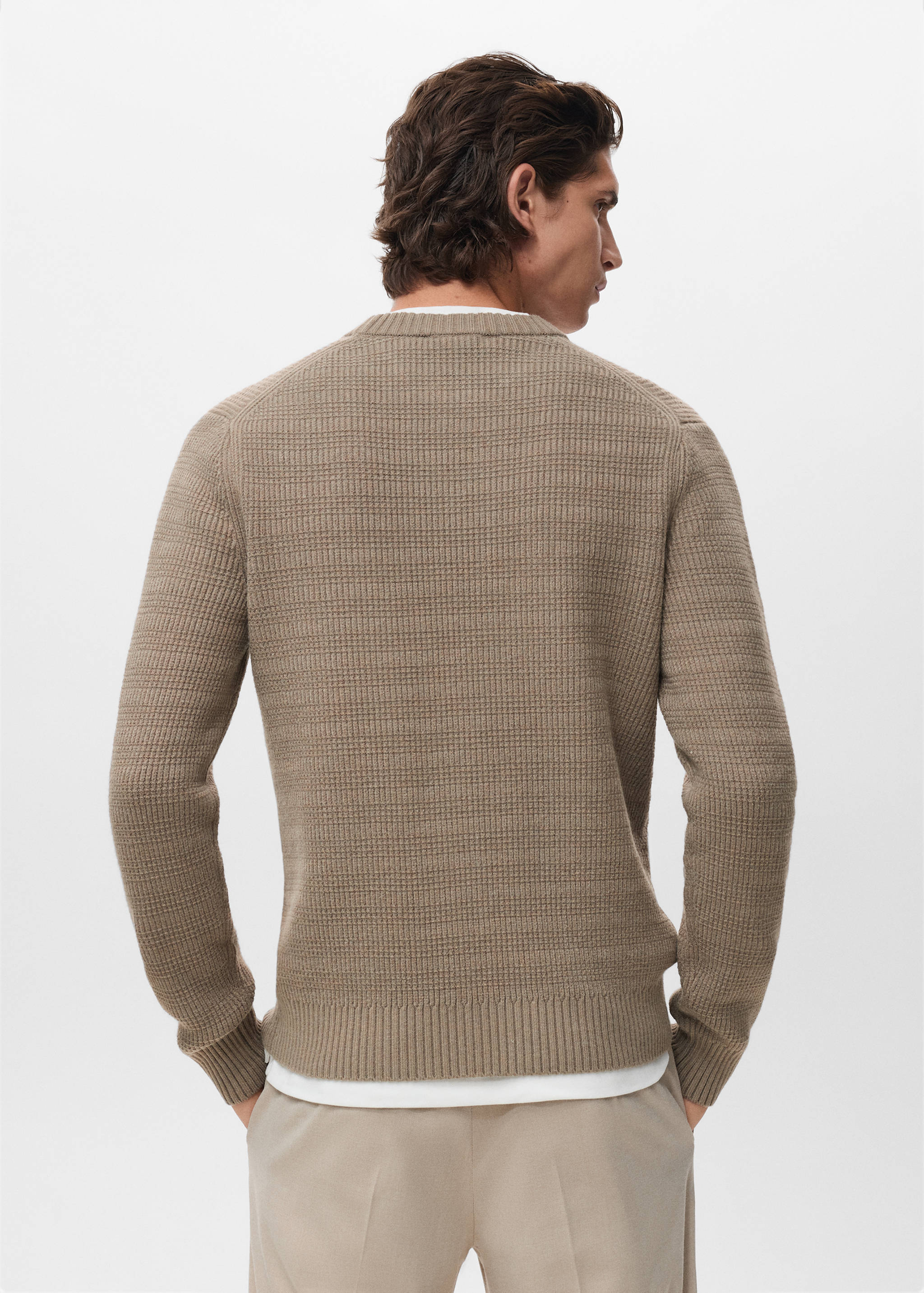 Strukturierter Strickpullover - Rückseite des Artikels