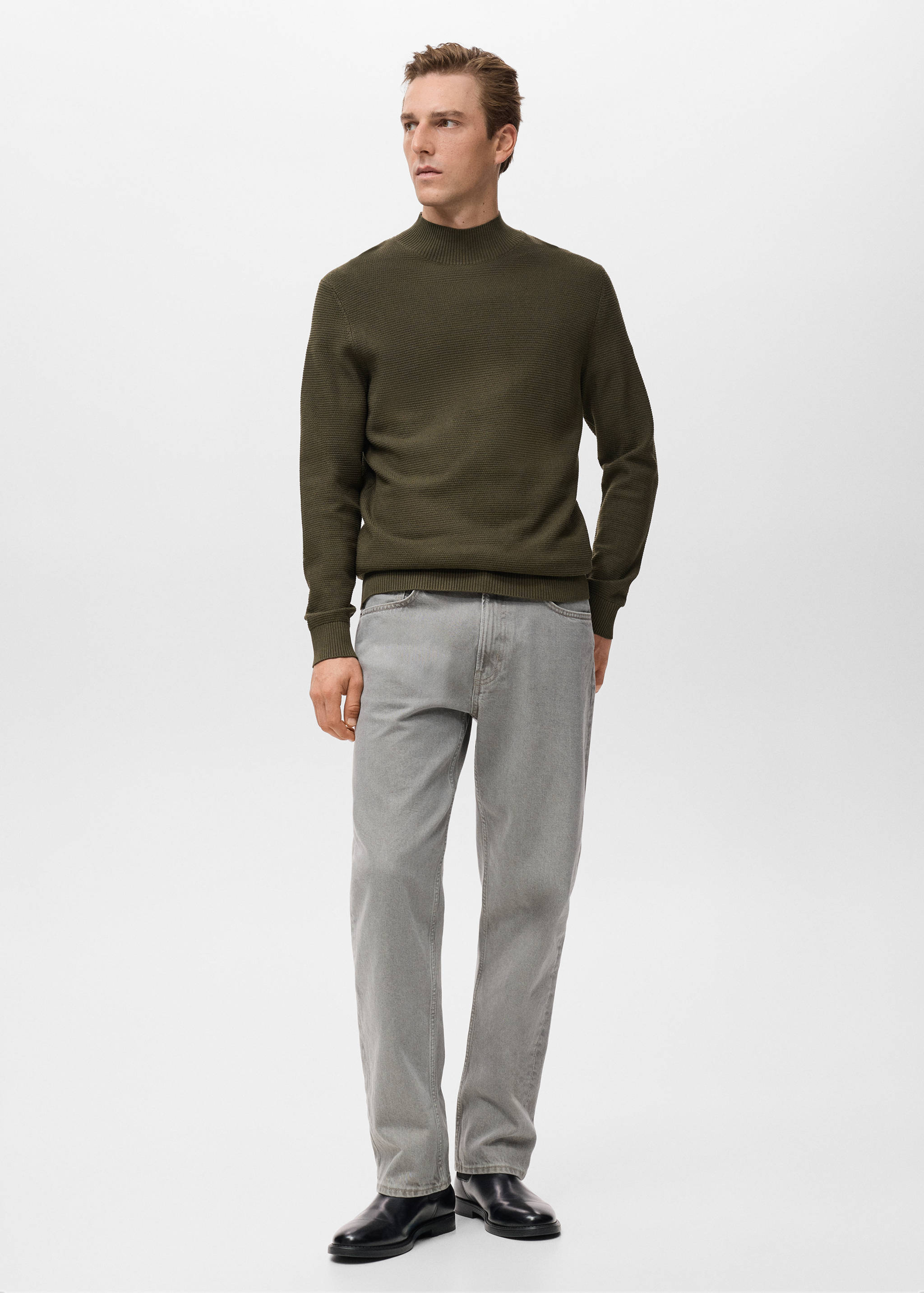 Structured perkins-neck sweater - General plane