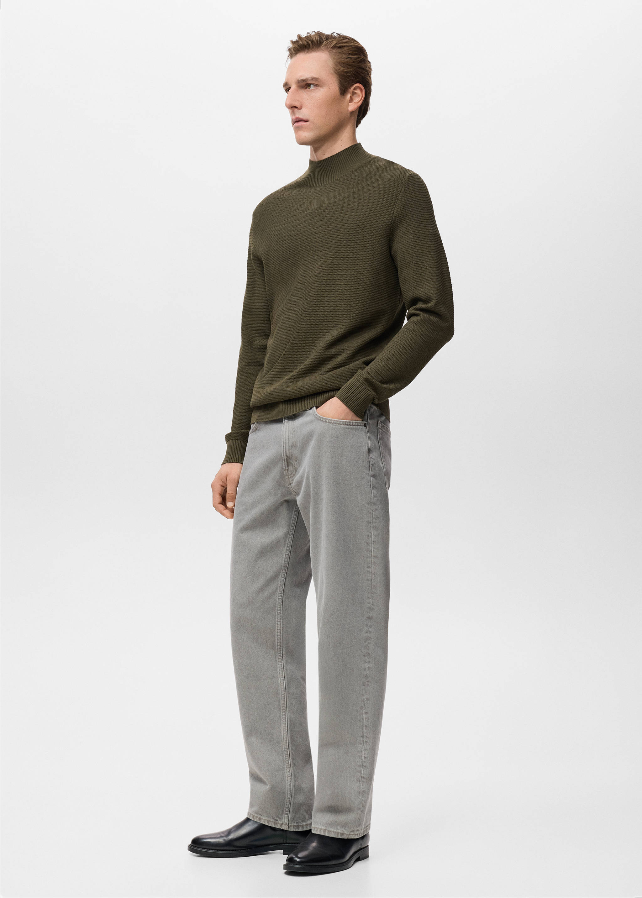 Structured perkins-neck sweater - Details of the article 2