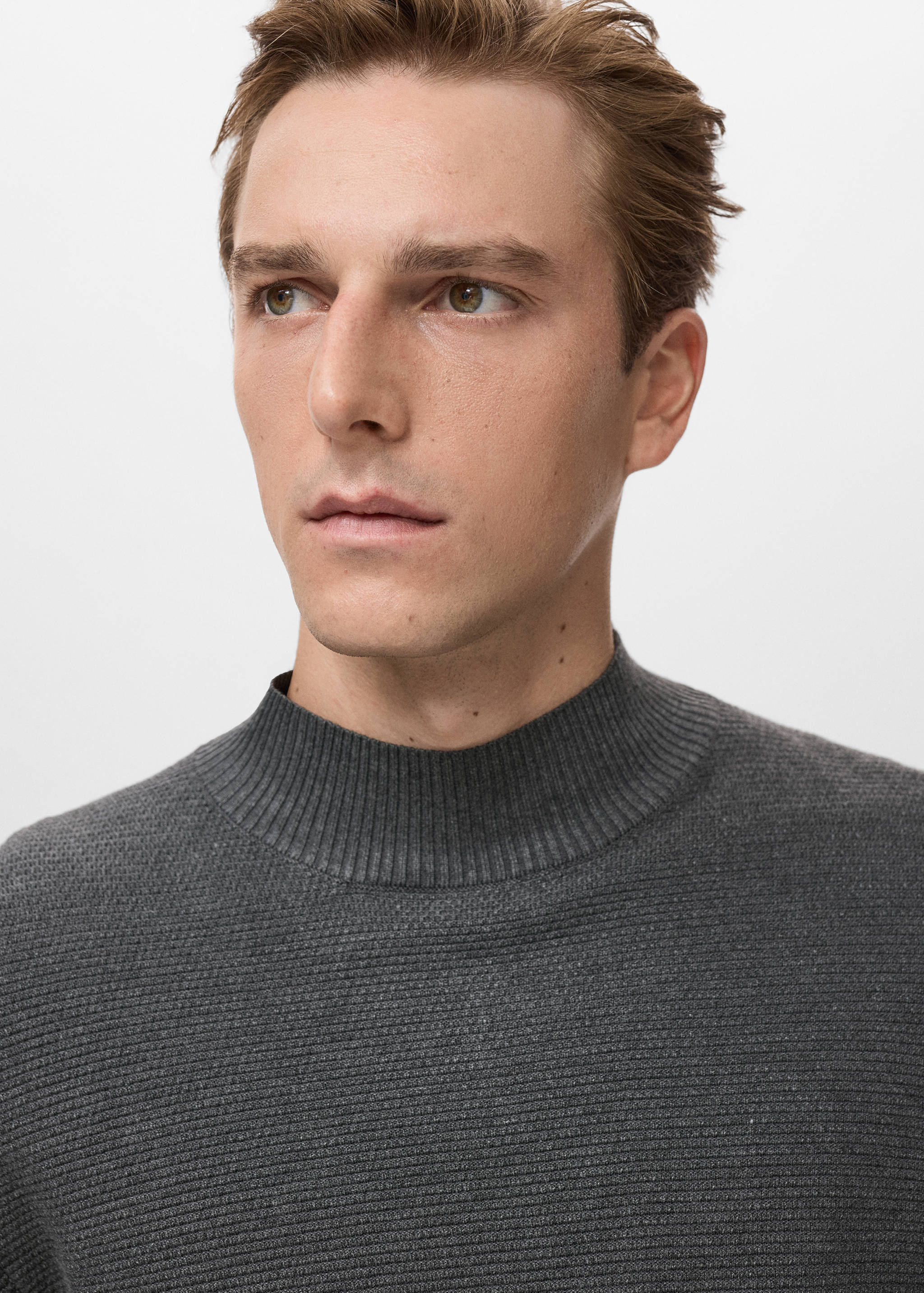 Structured perkins-neck sweater - Details of the article 1