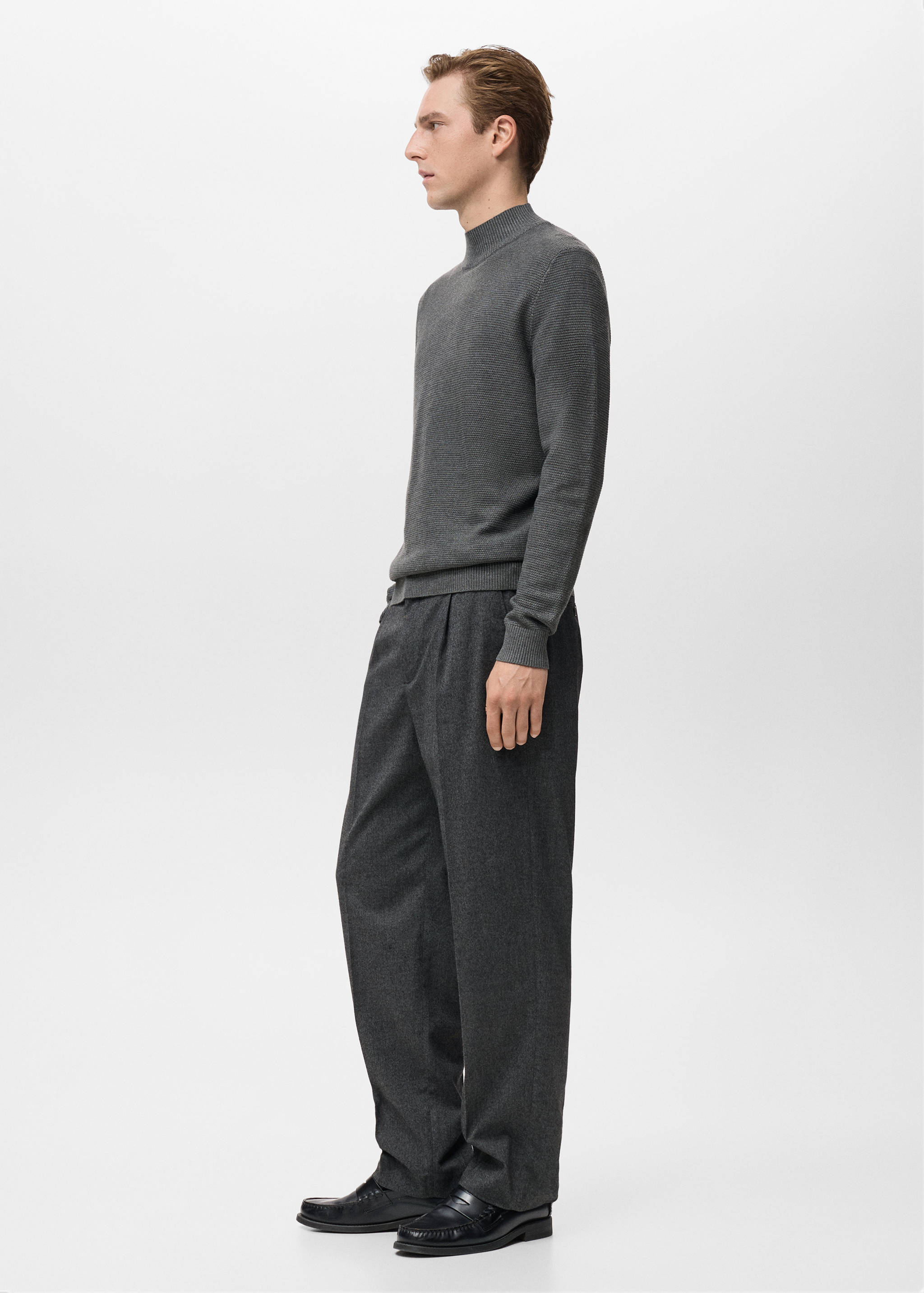 Structured perkins-neck sweater - Details of the article 2