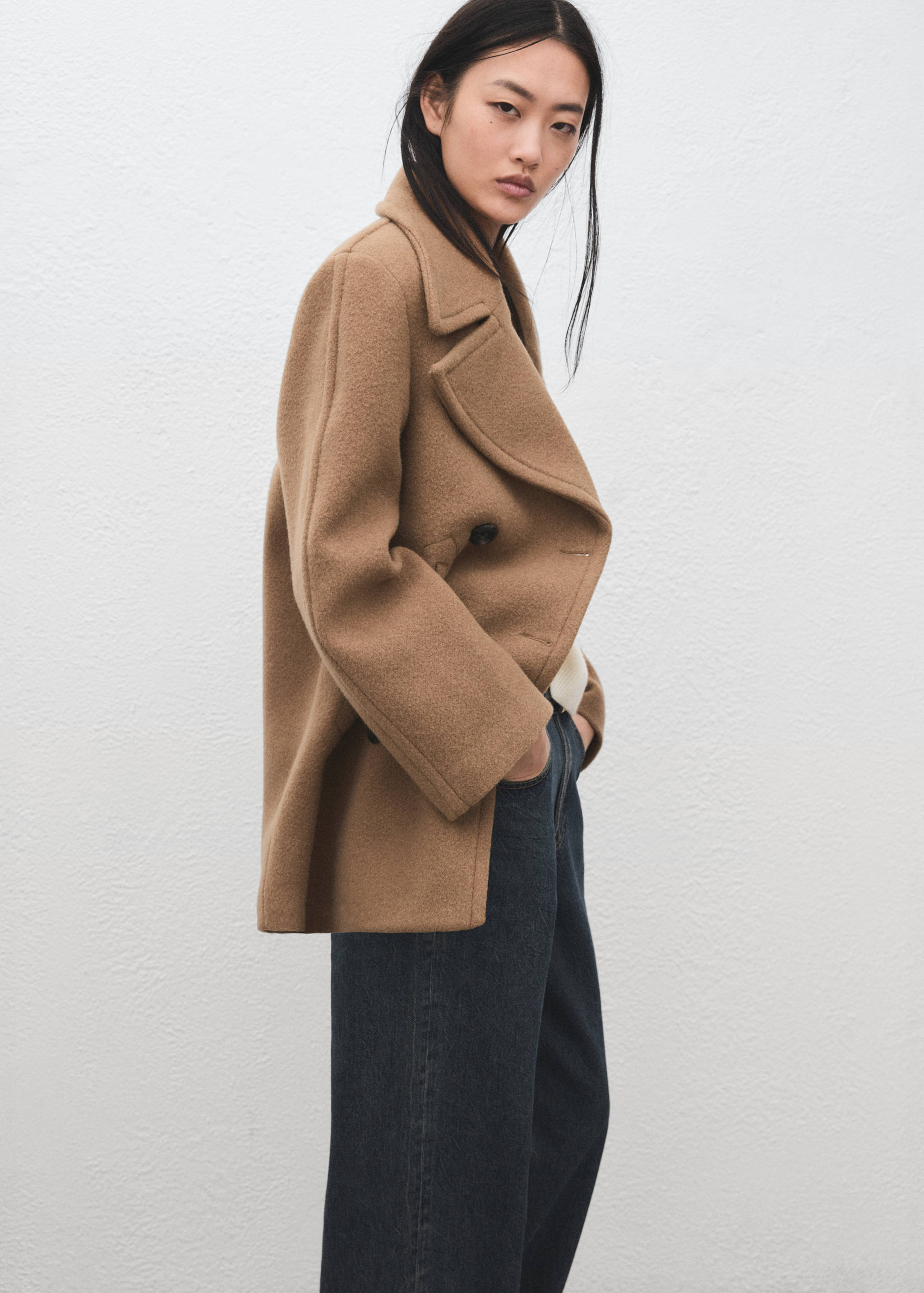 Manteco wool double-breasted coat - Details of the article 2