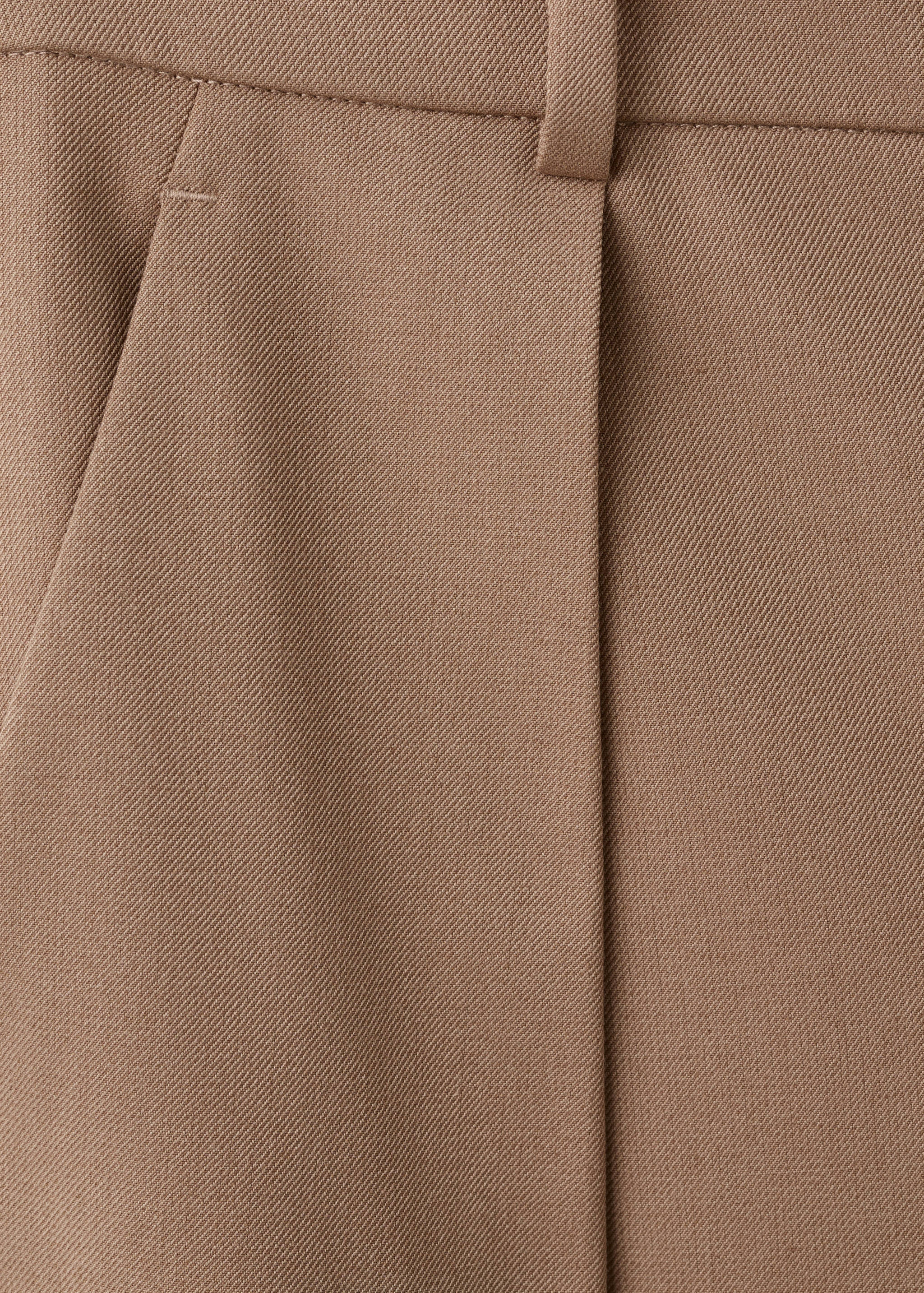 Straight-leg pleated trousers with front fly - Details of the article 0