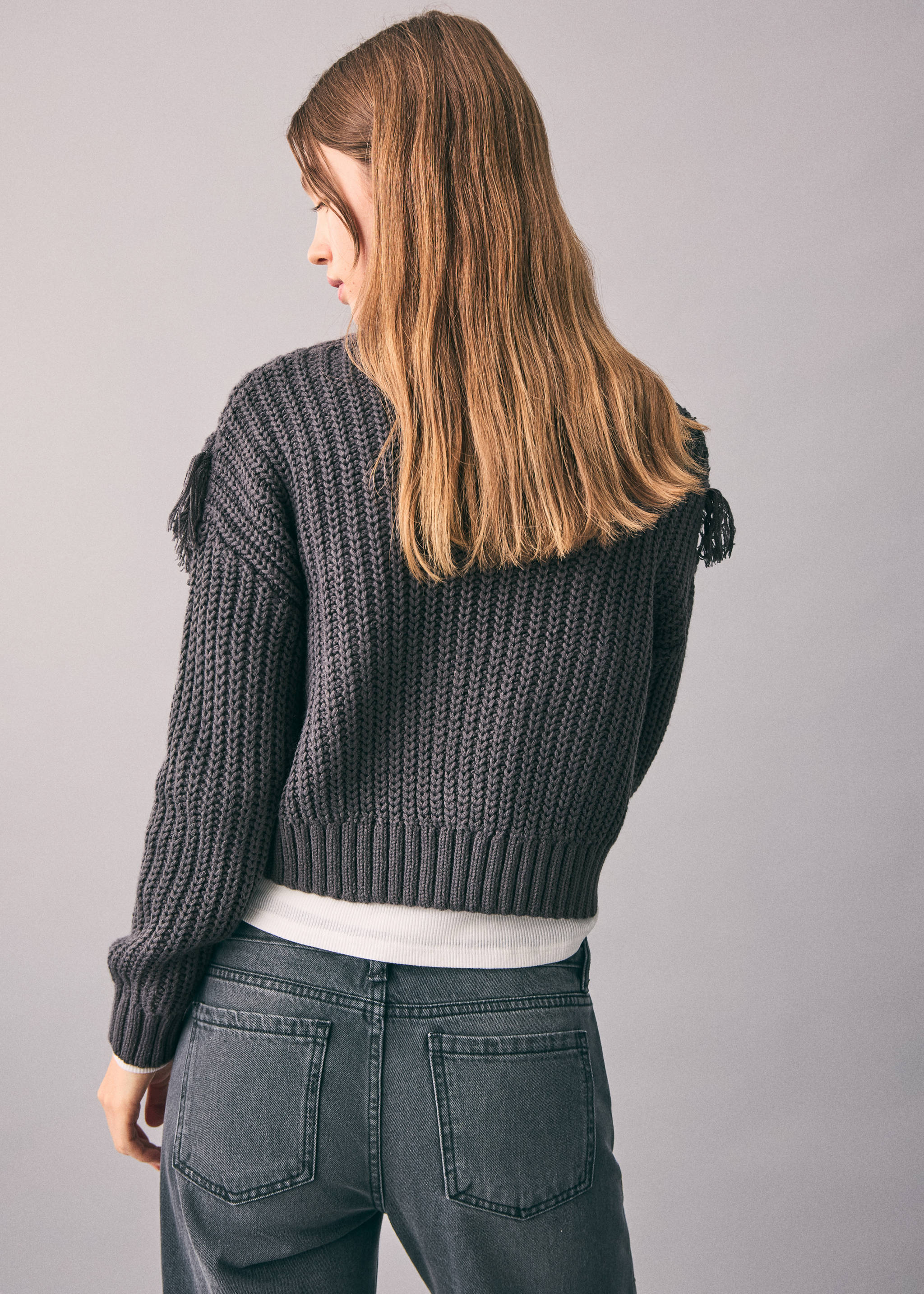 Pull-over maille franges - Verso de l’article