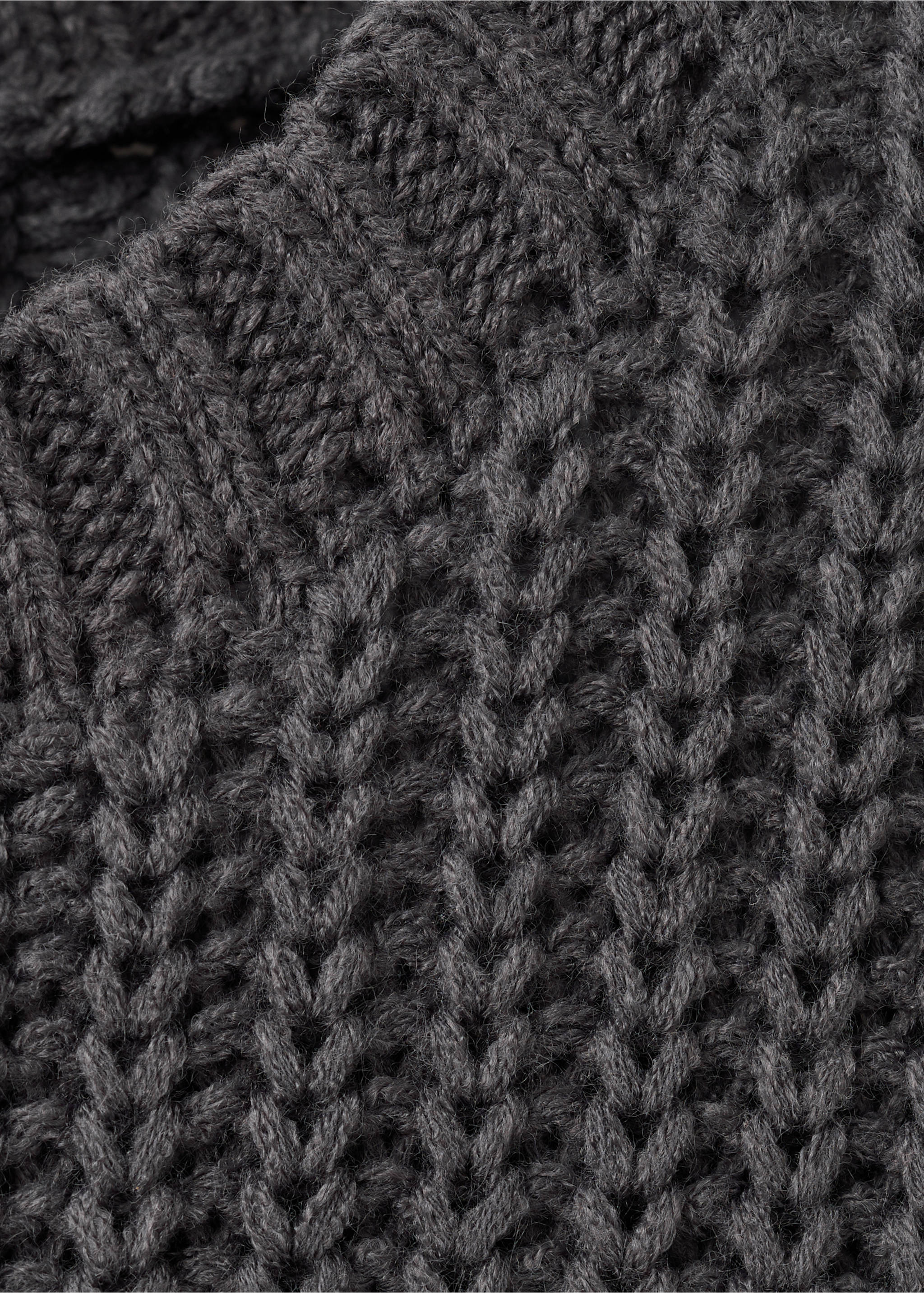 Pull-over maille franges - Détail de l'article 0, Gris anthracite. Ref: 17018271-00.