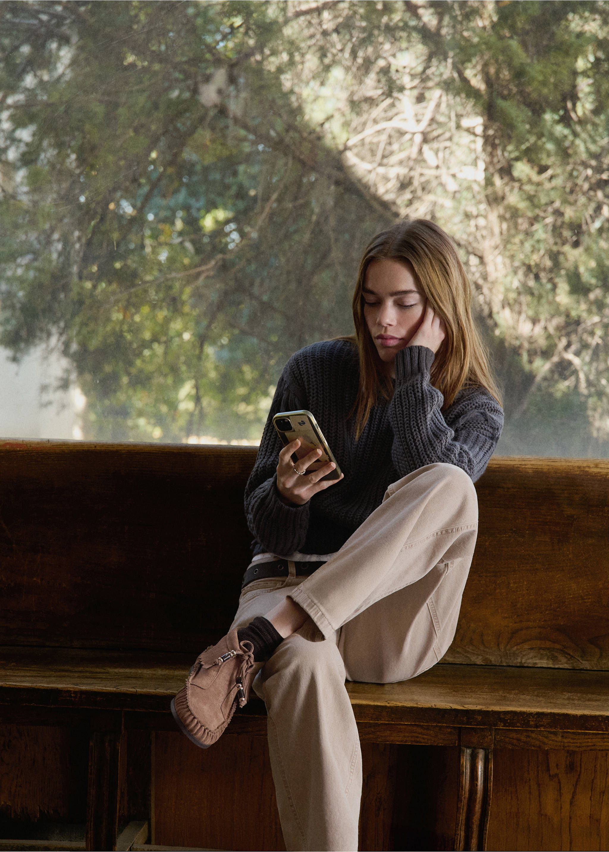 Pull-over maille franges - Détail de l'article 5, Gris anthracite. Ref: 17018271-00.