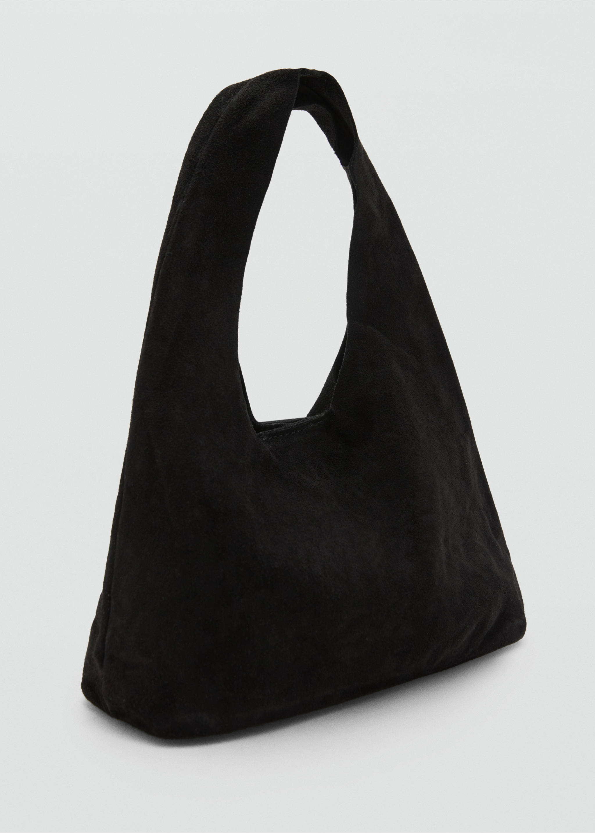 Suede leather mini-bag - Medium plane, Black. Ref: 17018272-00.