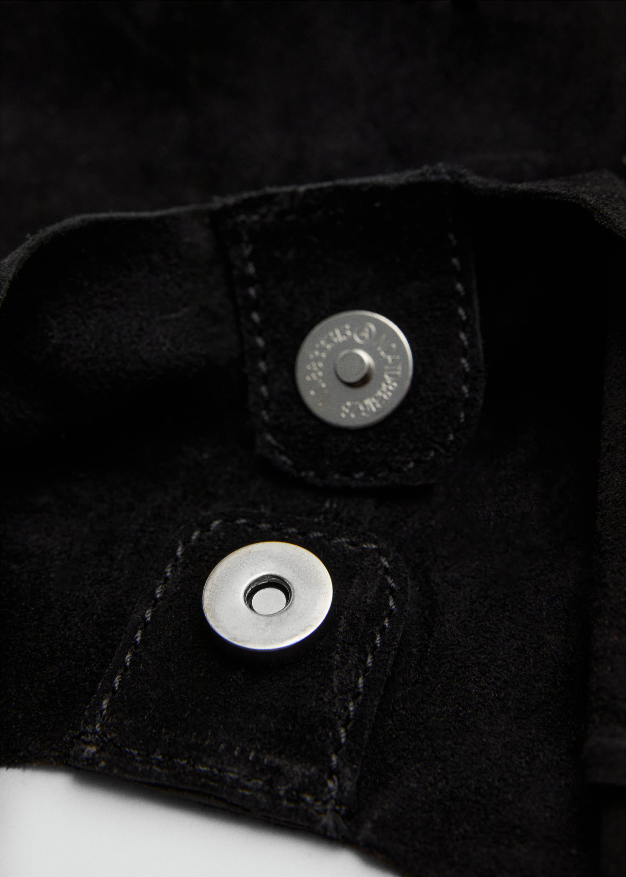 Suede leather mini-bag - Details of the article 1, Black. Ref: 17018272-00.