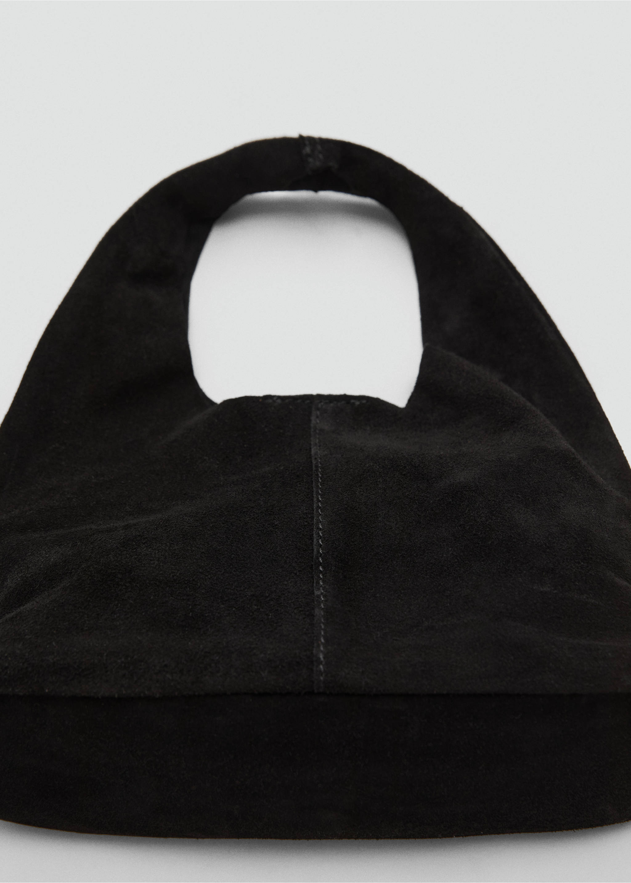 Suede leather mini-bag - Details of the article 2, Black. Ref: 17018272-00.