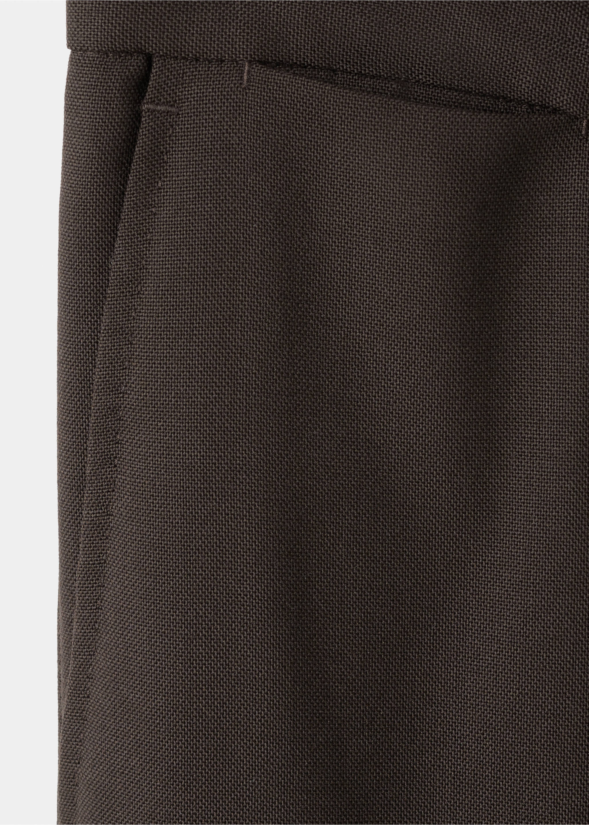 100% Italian wool smart trousers - Details of the article 0, Brown. Ref: 17018274-00.