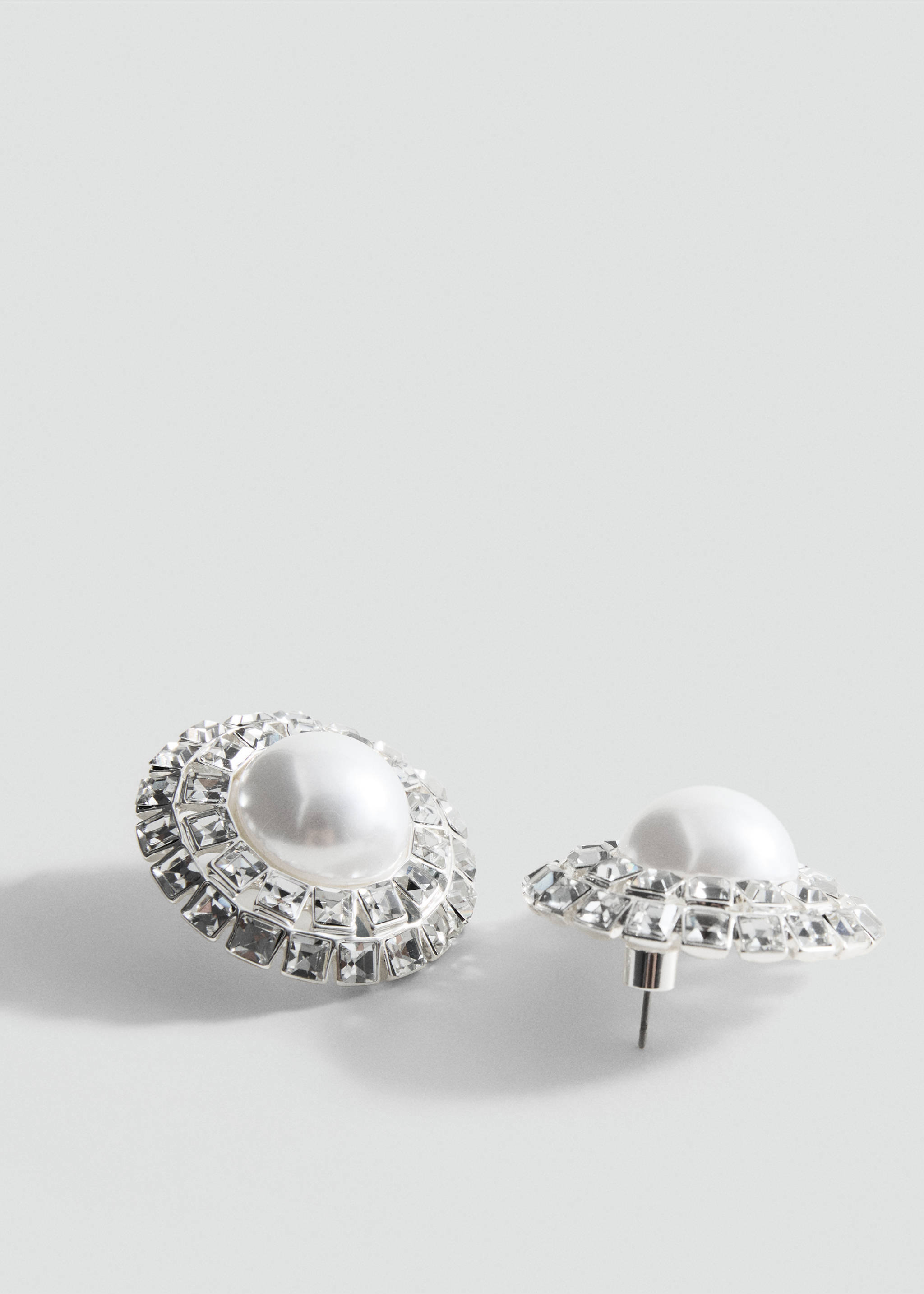 Arracades perla combinades - Pla mig, Platejat. Ref: 17018643-00.