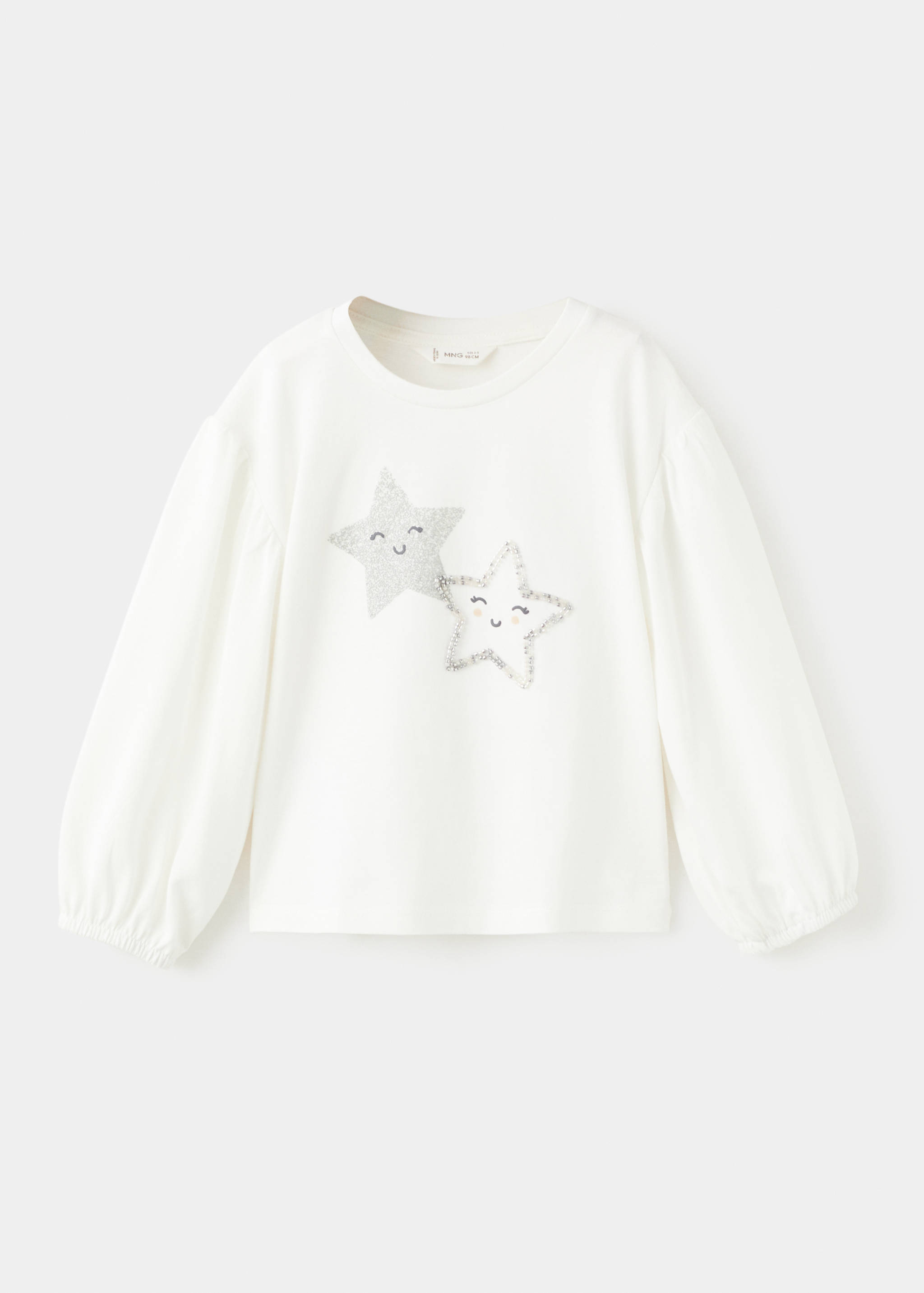 T-shirt i bomull stjärnor - Artikel utan modell