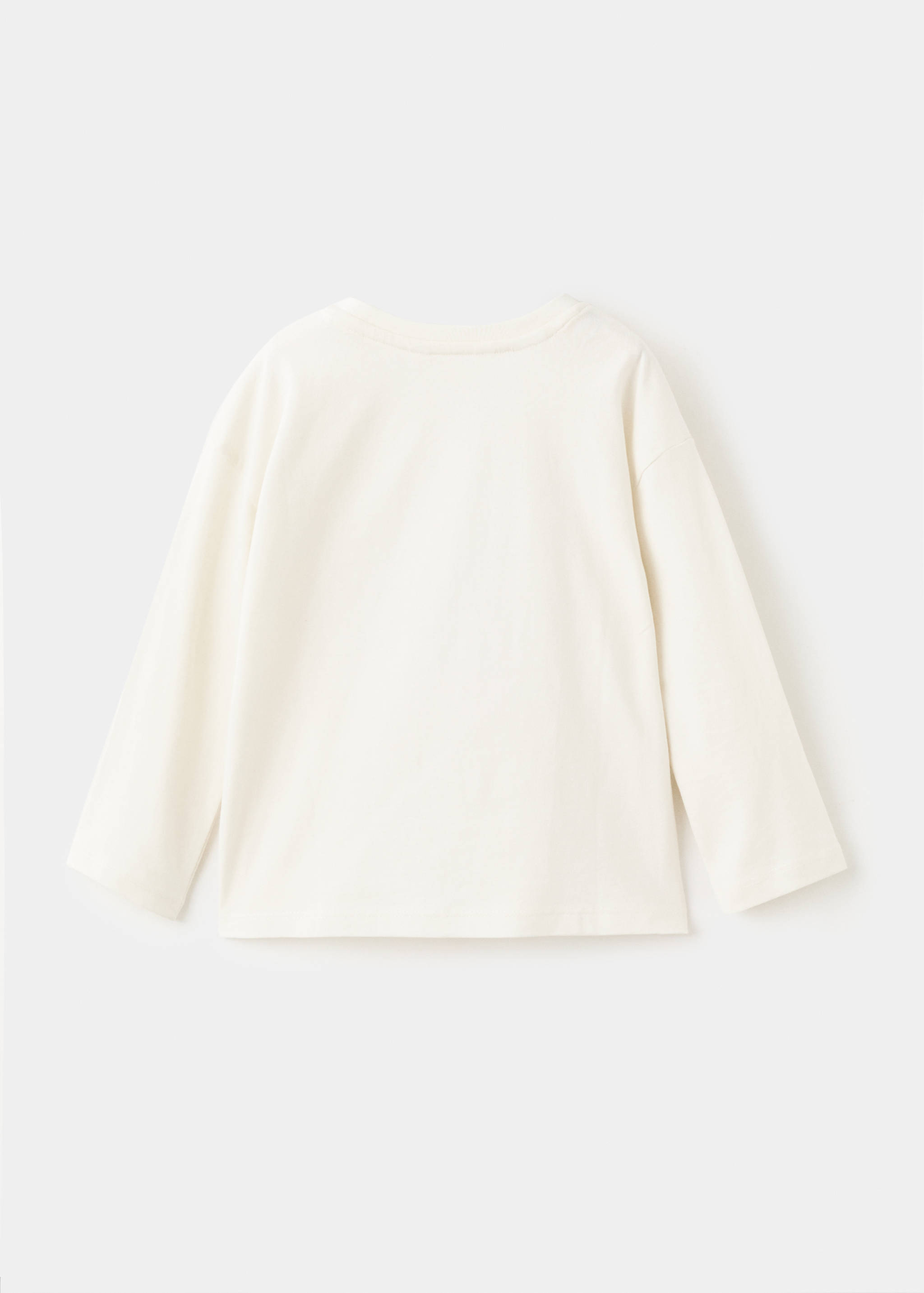T-shirt coton avec broderie ours - Verso de l’article