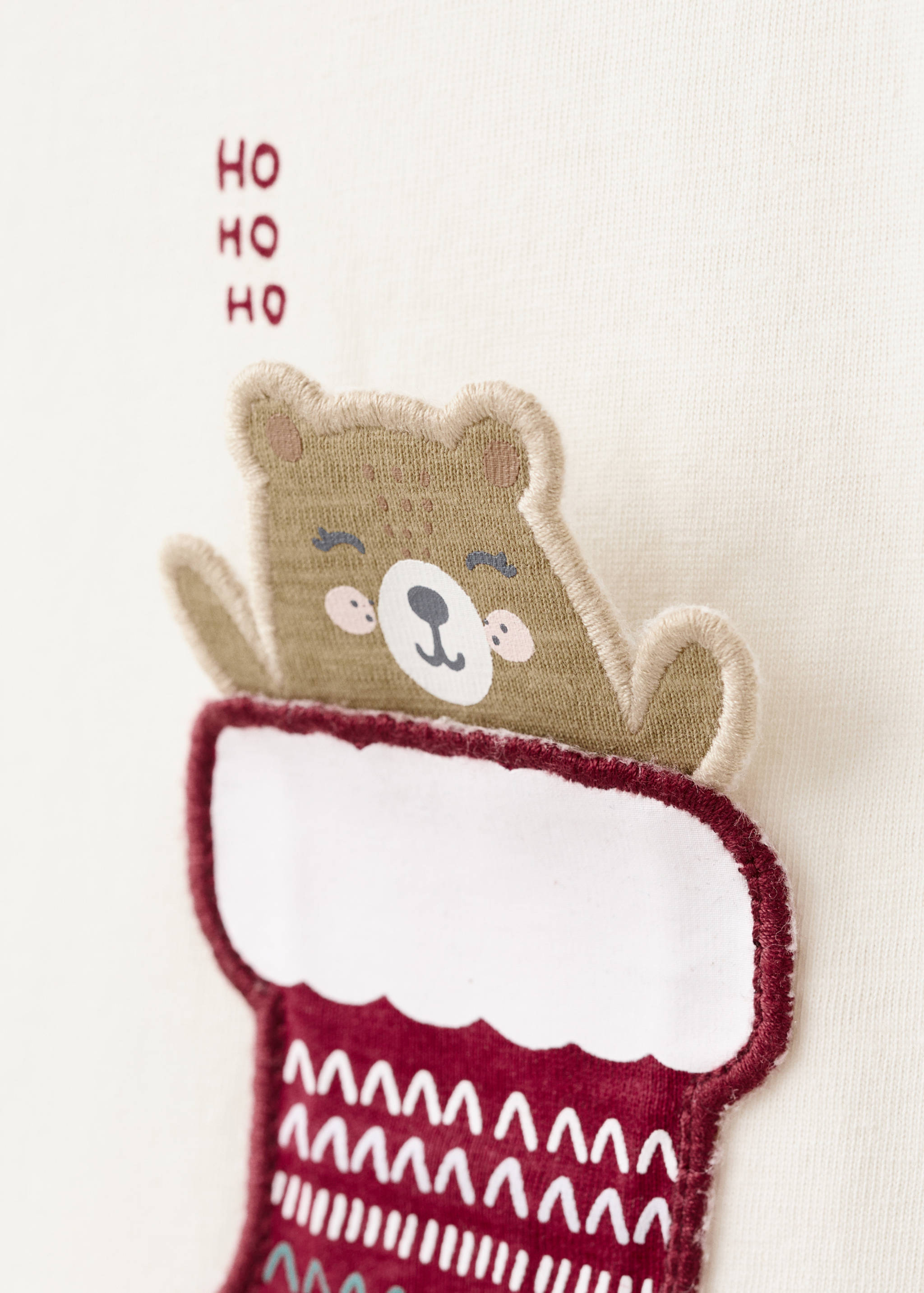 T-shirt coton avec broderie ours - Détail de l'article 8