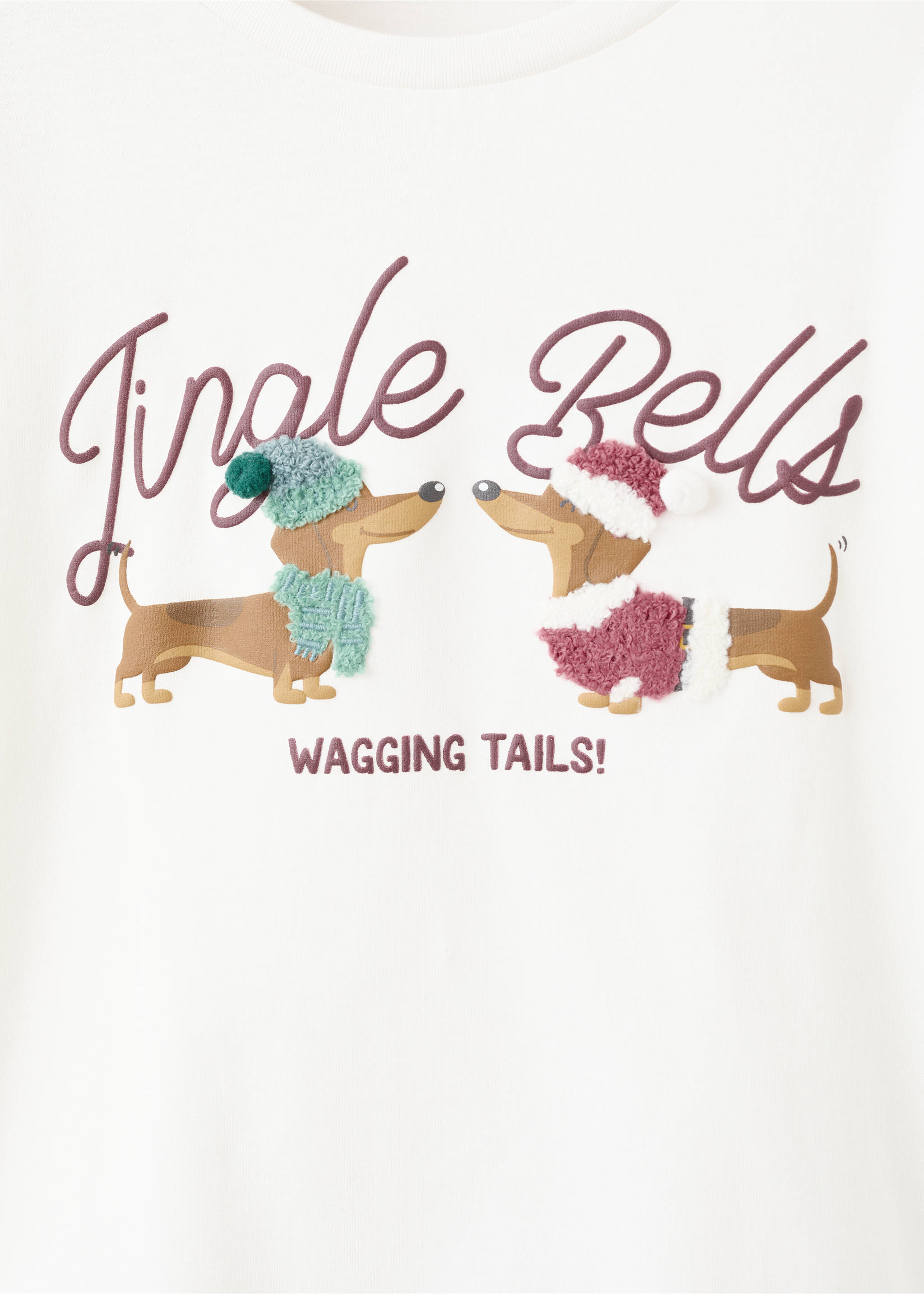 Christmas-print t-shirt - Details of the article 8, Off White. Ref: 17019099-00.