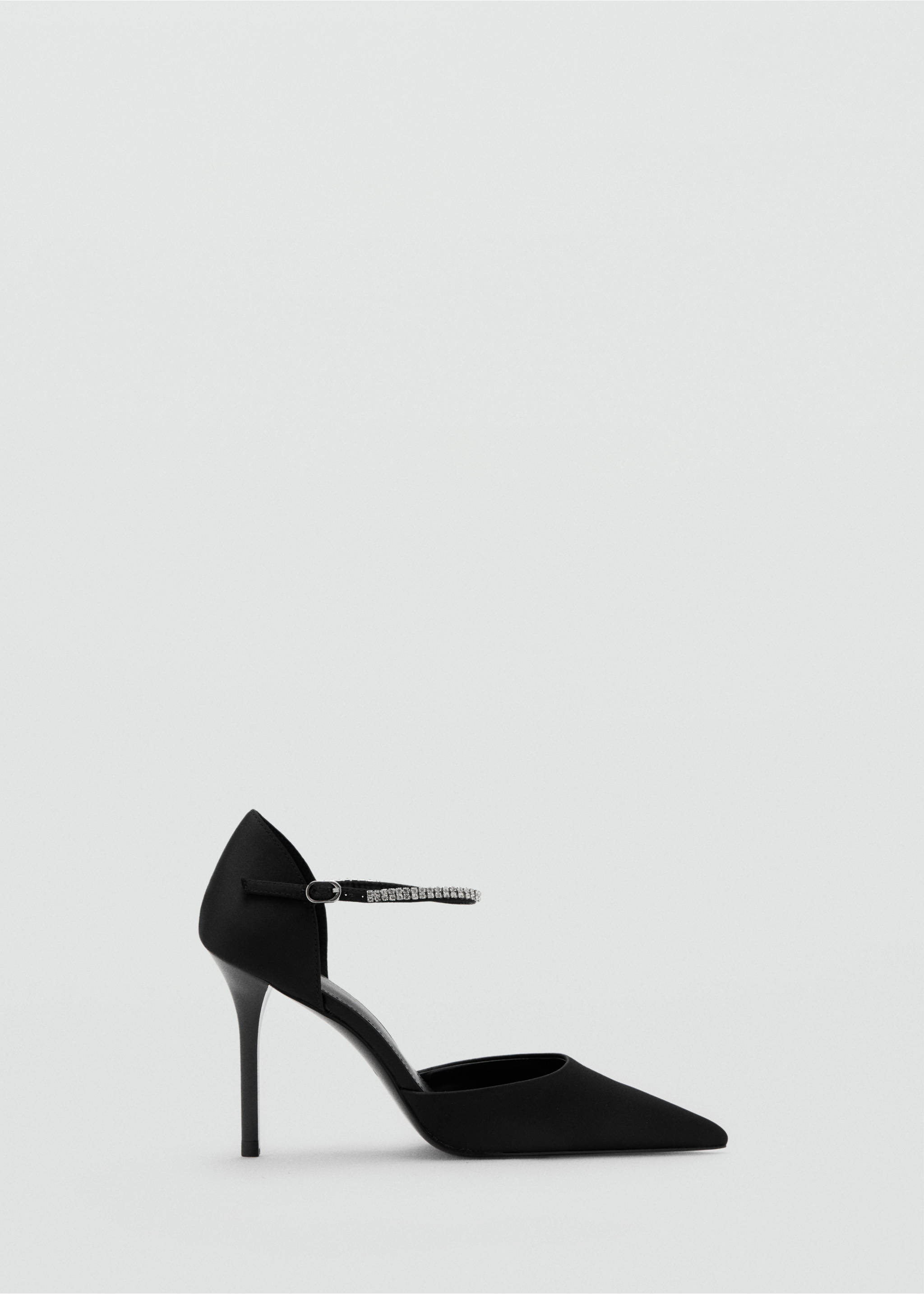 Strappy heeled shoes with rhinestones - Article without model, Black. Ref: 17019101-00.