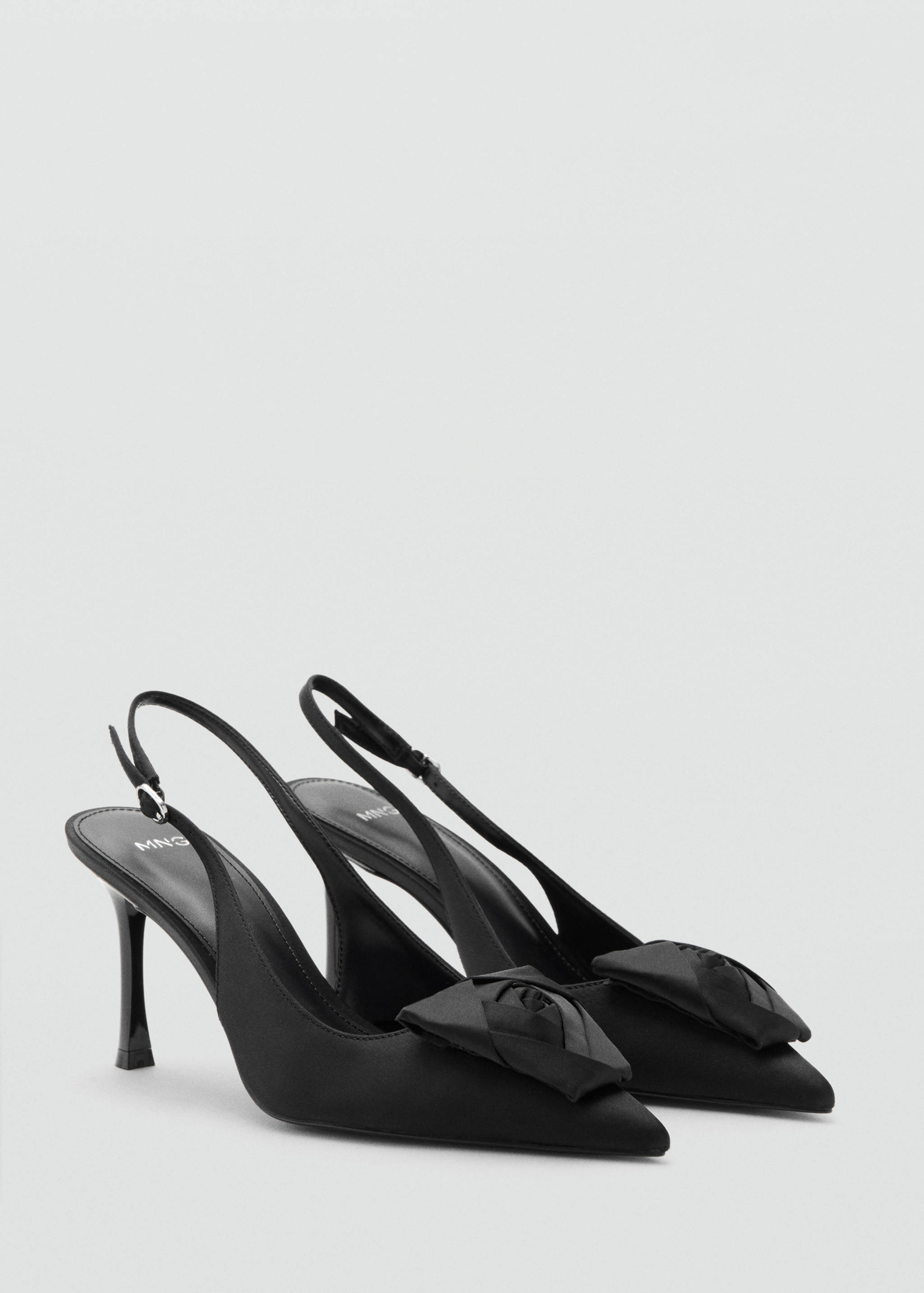Satin floral shoes - Medium plane