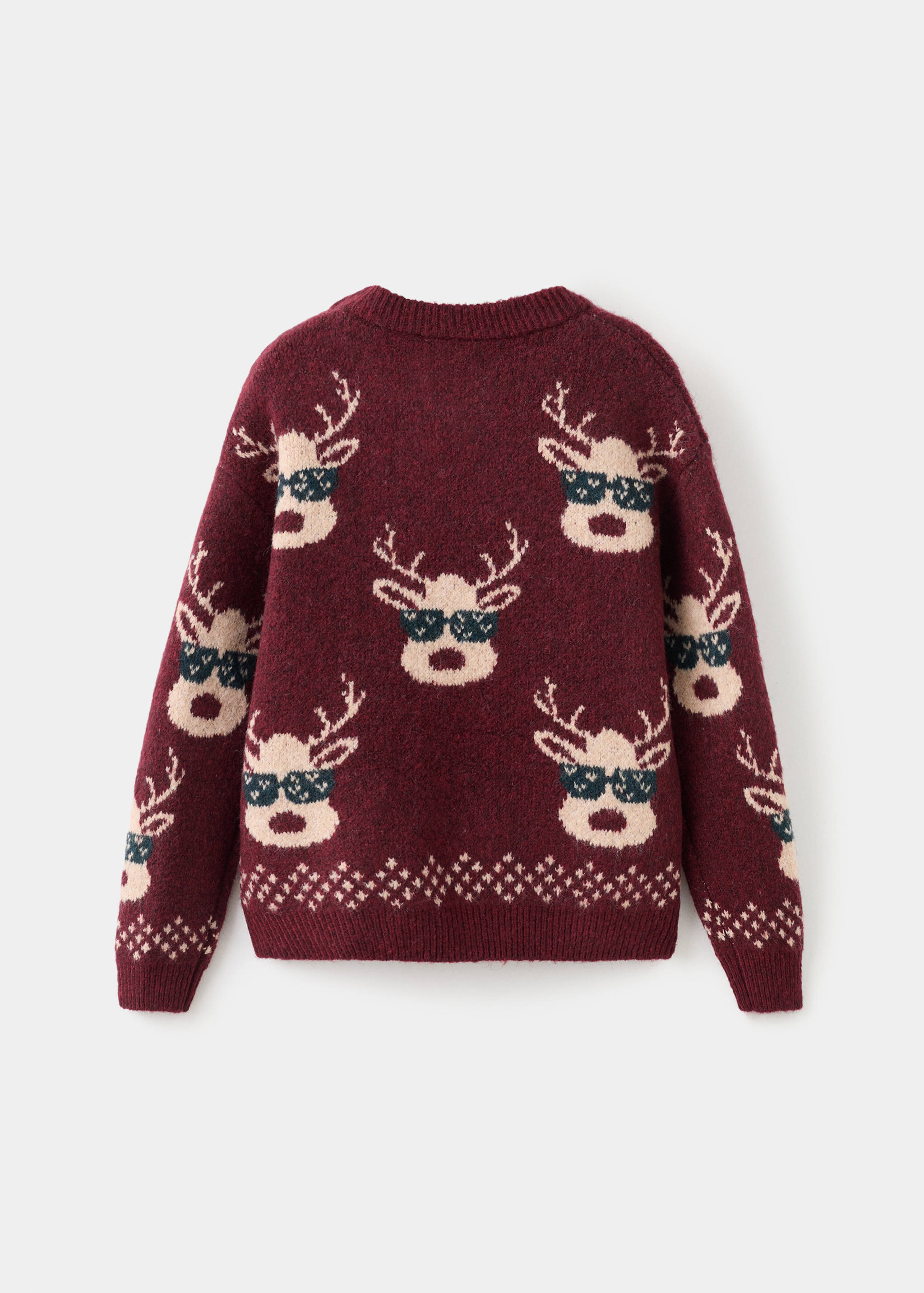 Christmas-print knitted sweater - Reverse of the article