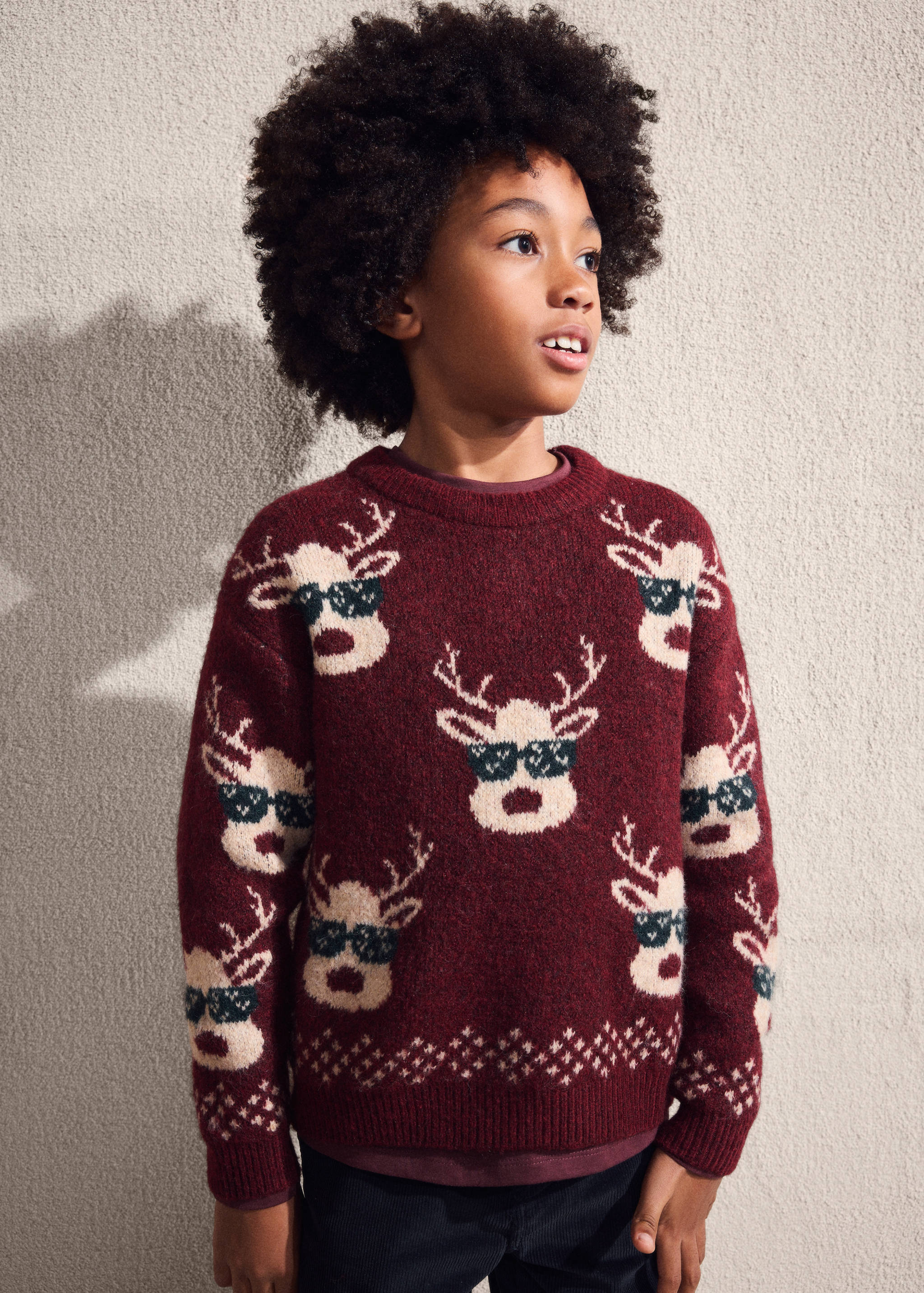 Christmas-print knitted sweater - Details of the article 5