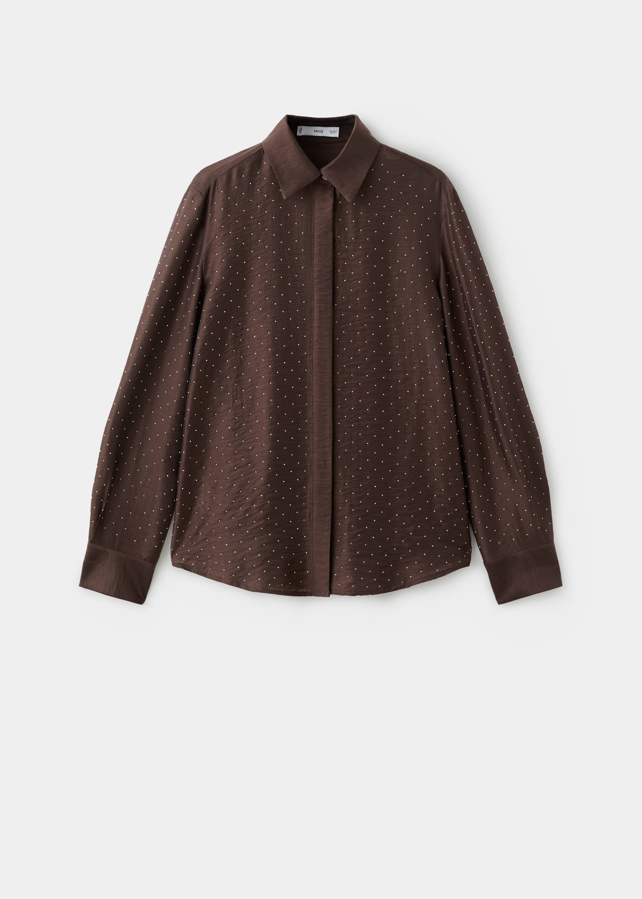 Satin shirt with rhinestones - Article without model
