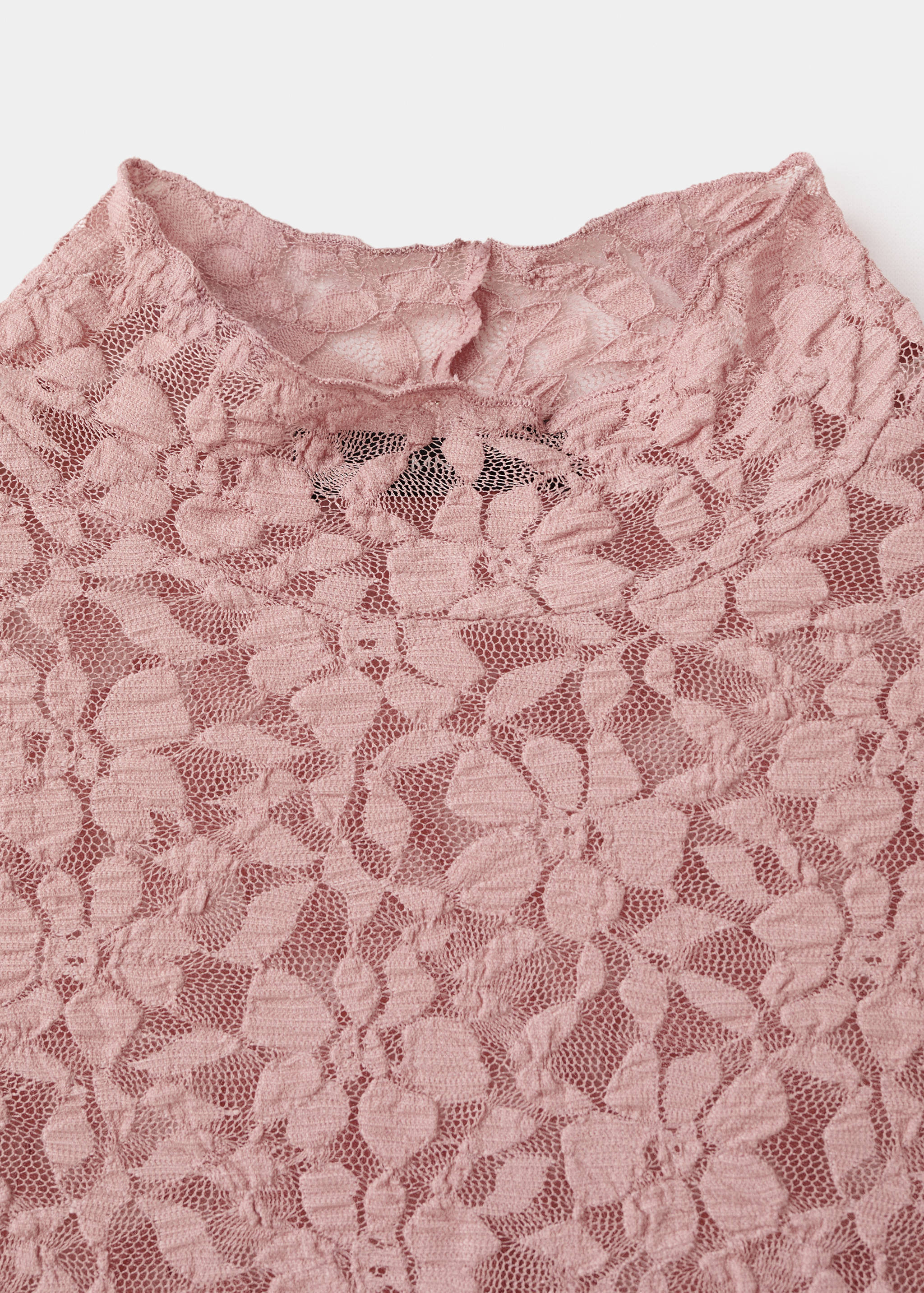 Lace t-shirt with perkins neck - Details of the article 8