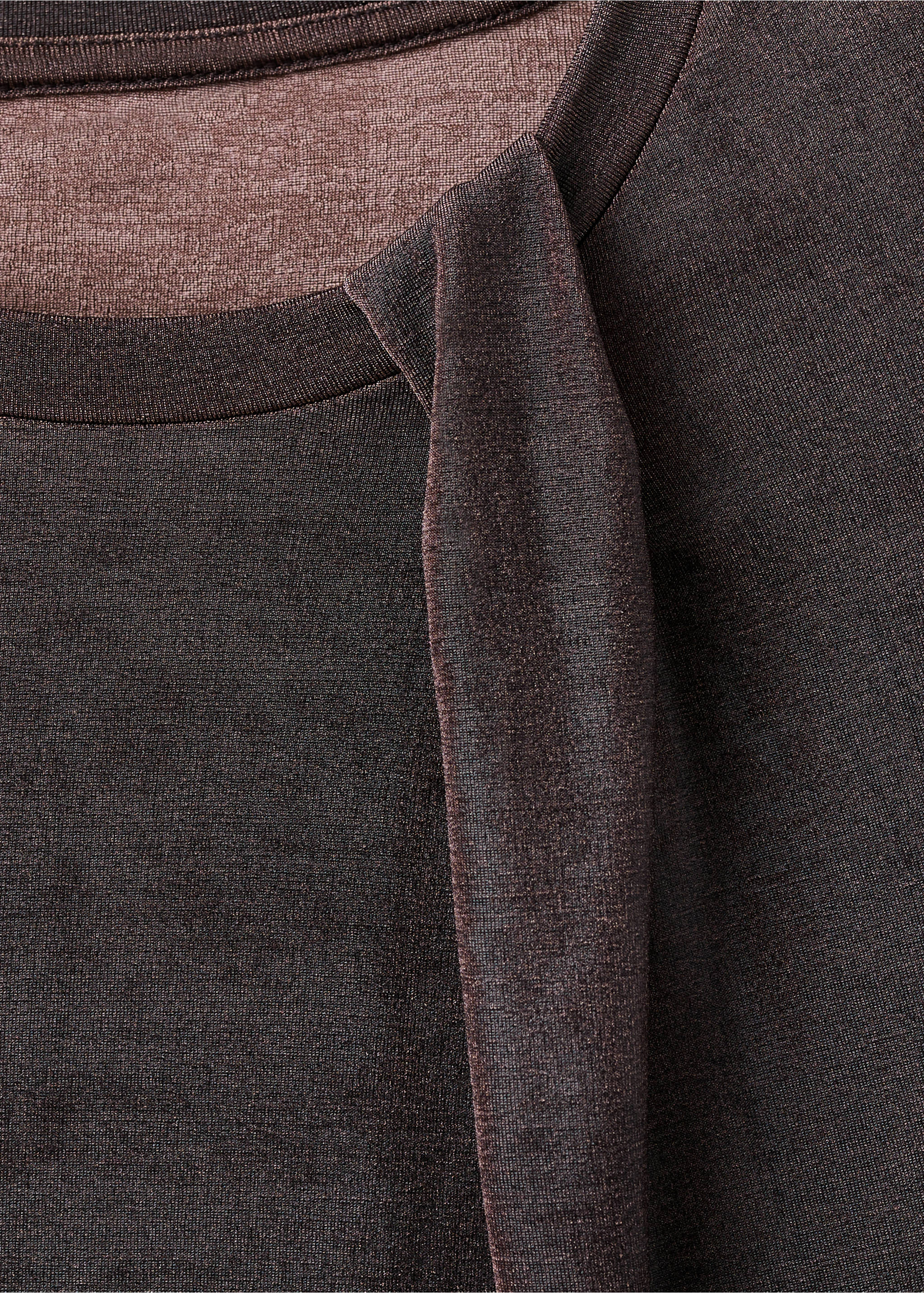 T-shirt lurex détail froncé - Détail de l'article 8, Marron. Ref: 17019115-00.
